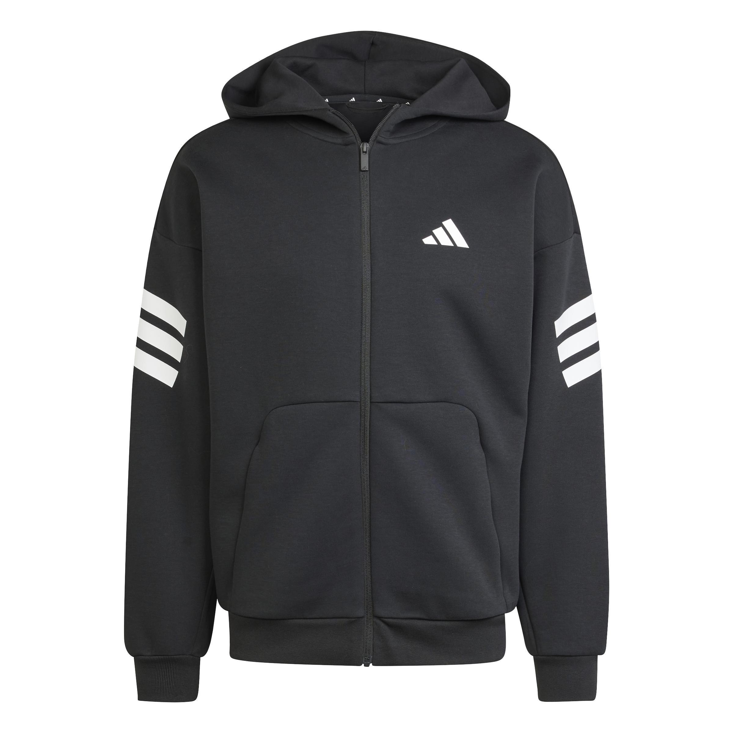 Future Icons 3-Stripes Full-Zip Hoodie, Black, , large image number 0