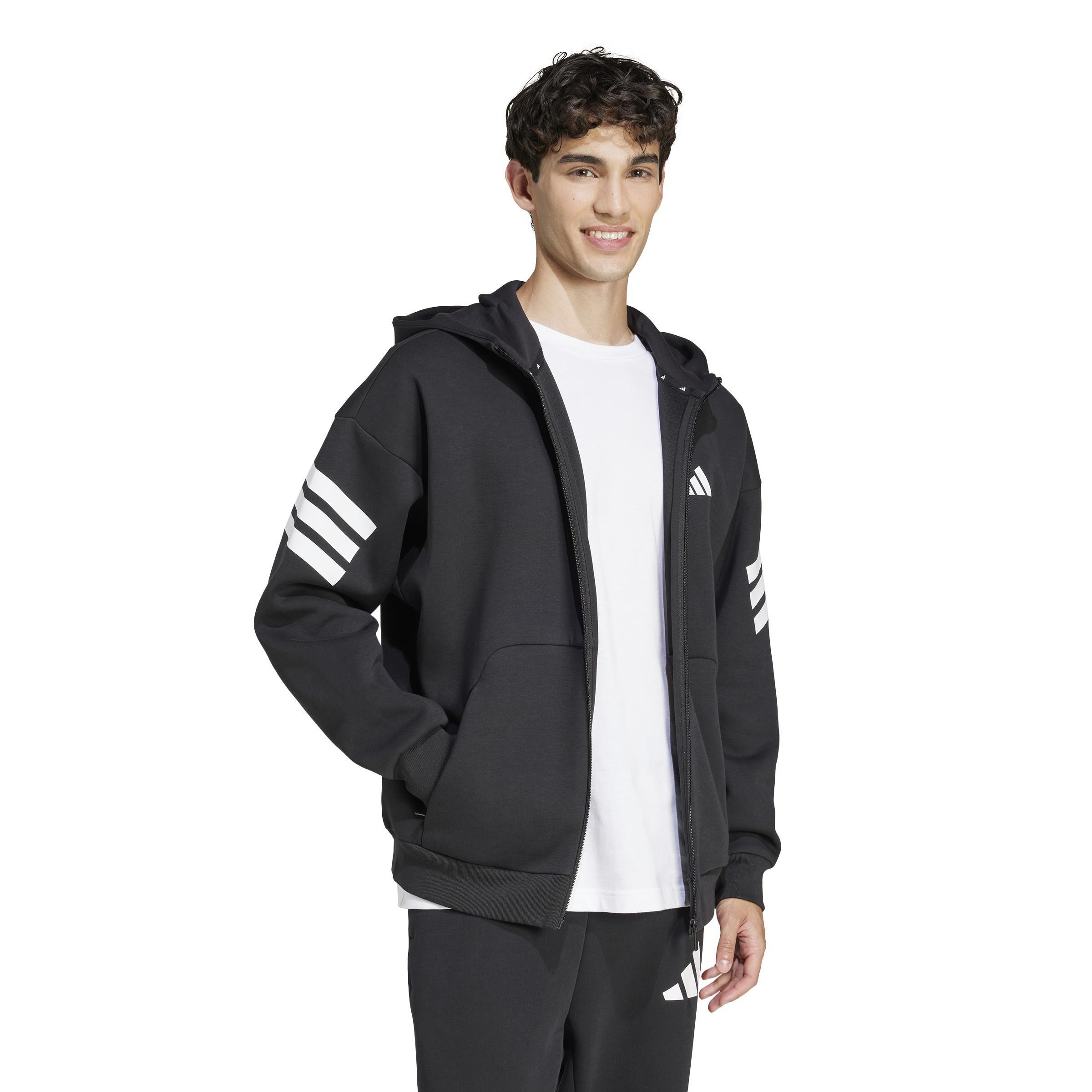 Future Icons 3-Stripes Full-Zip Hoodie, Black, , large image number 5