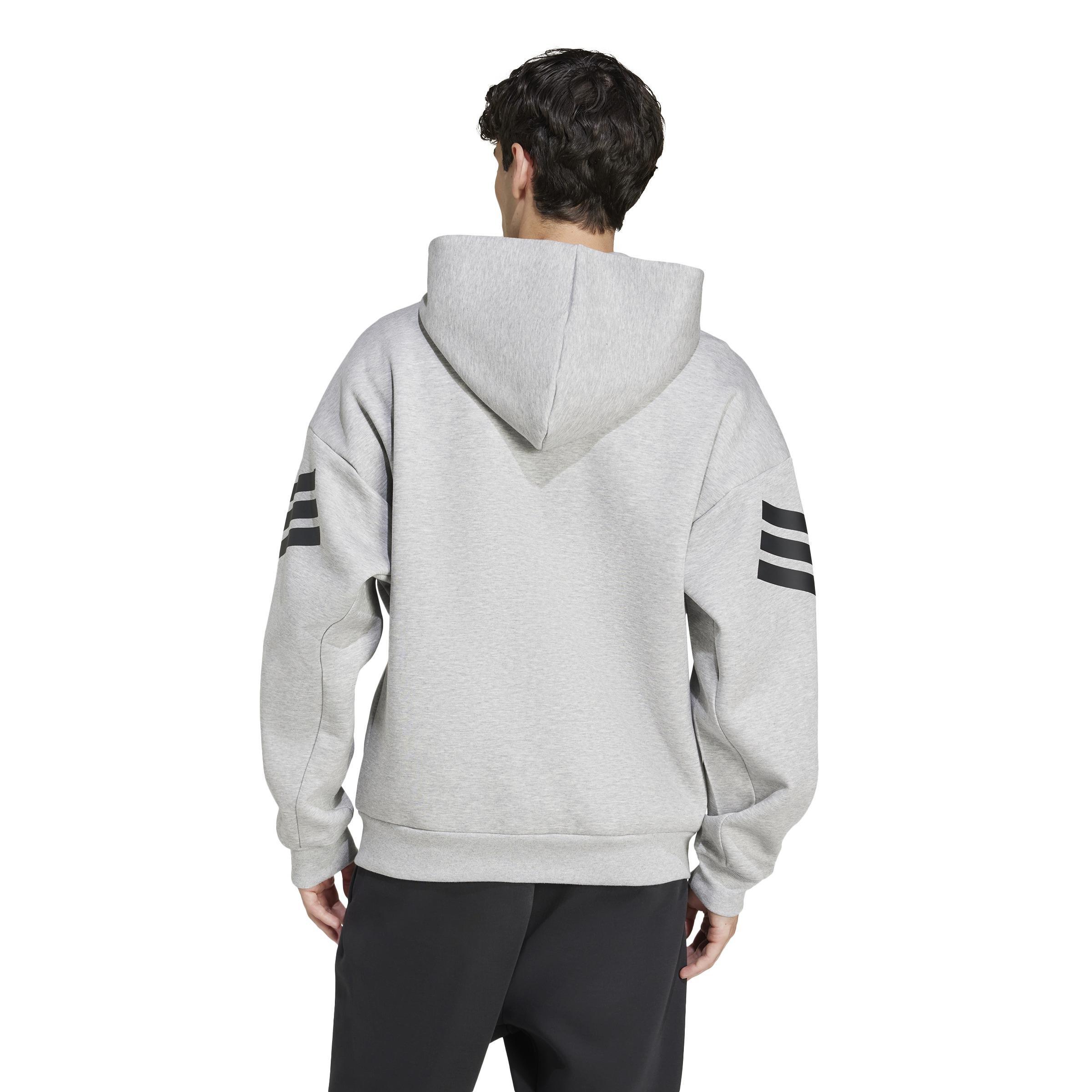 Future Icons 3-Stripes Full-Zip Hoodie, Grey, , large image number 1