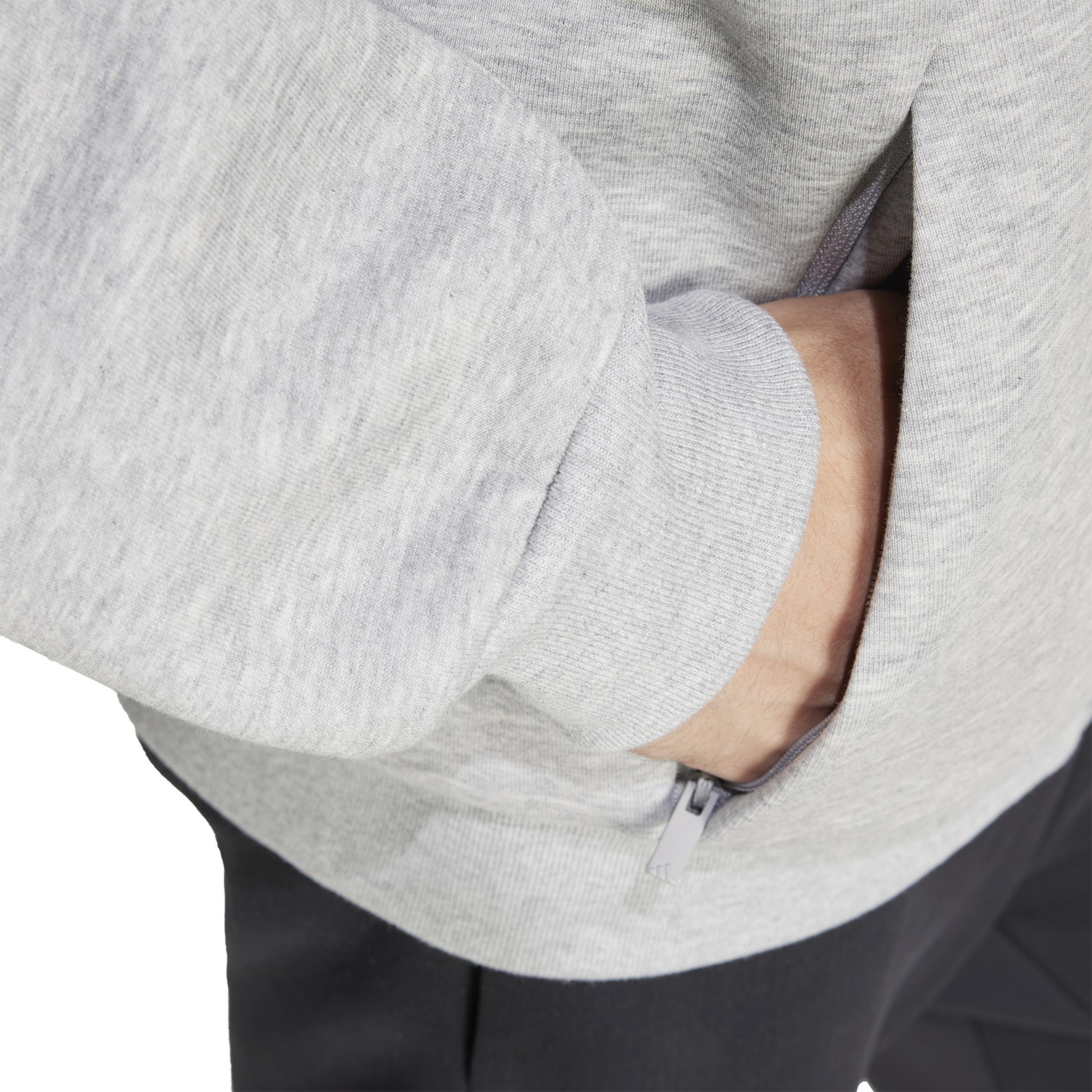 Future Icons 3-Stripes Full-Zip Hoodie, Grey, , large image number 3