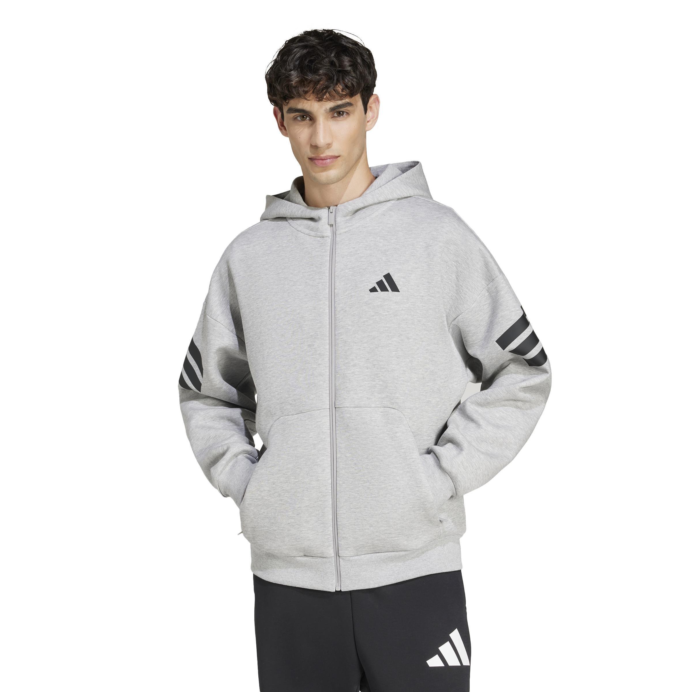 Future Icons 3-Stripes Full-Zip Hoodie, Grey, , large image number 13