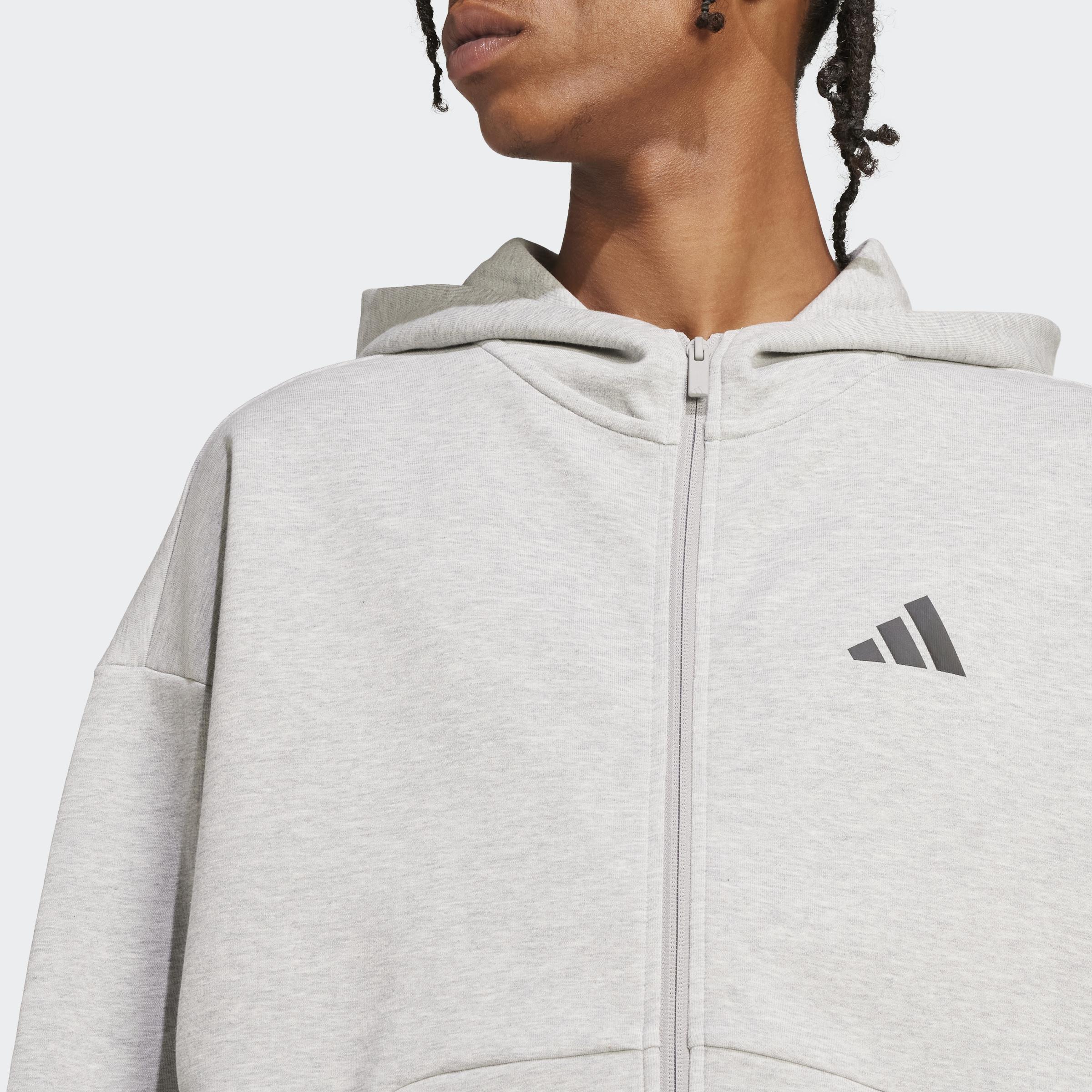 Future Icons Small Logo Full-Zip Hoodie, Grey, A701_ONE, large image number 3