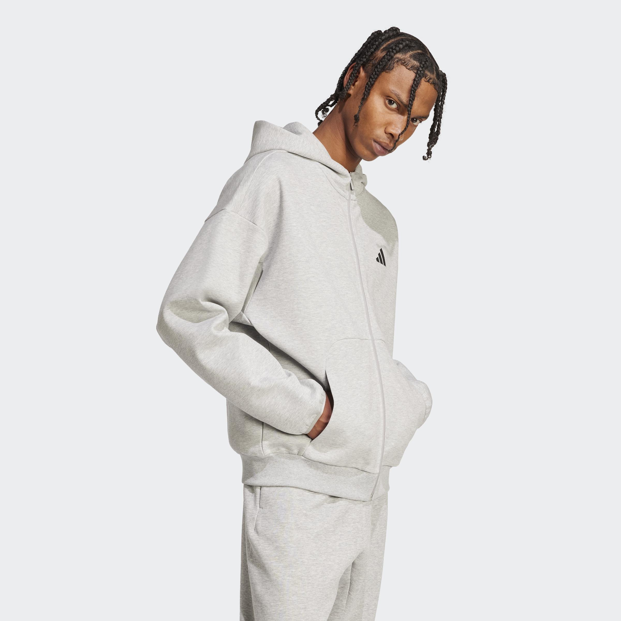 Future Icons Small Logo Full-Zip Hoodie, Grey, A701_ONE, large image number 4