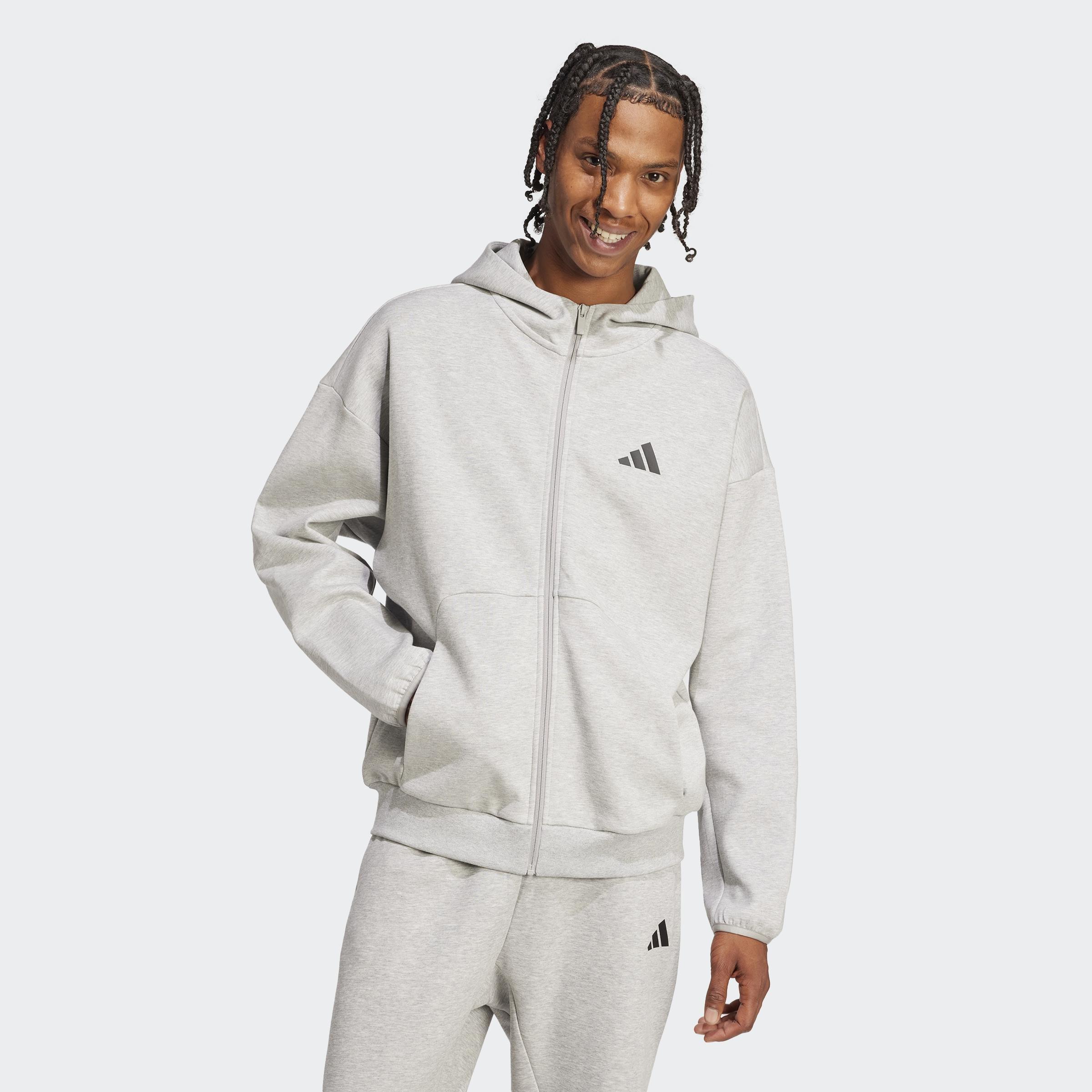 Future Icons Small Logo Full-Zip Hoodie, Grey, A701_ONE, large image number 5
