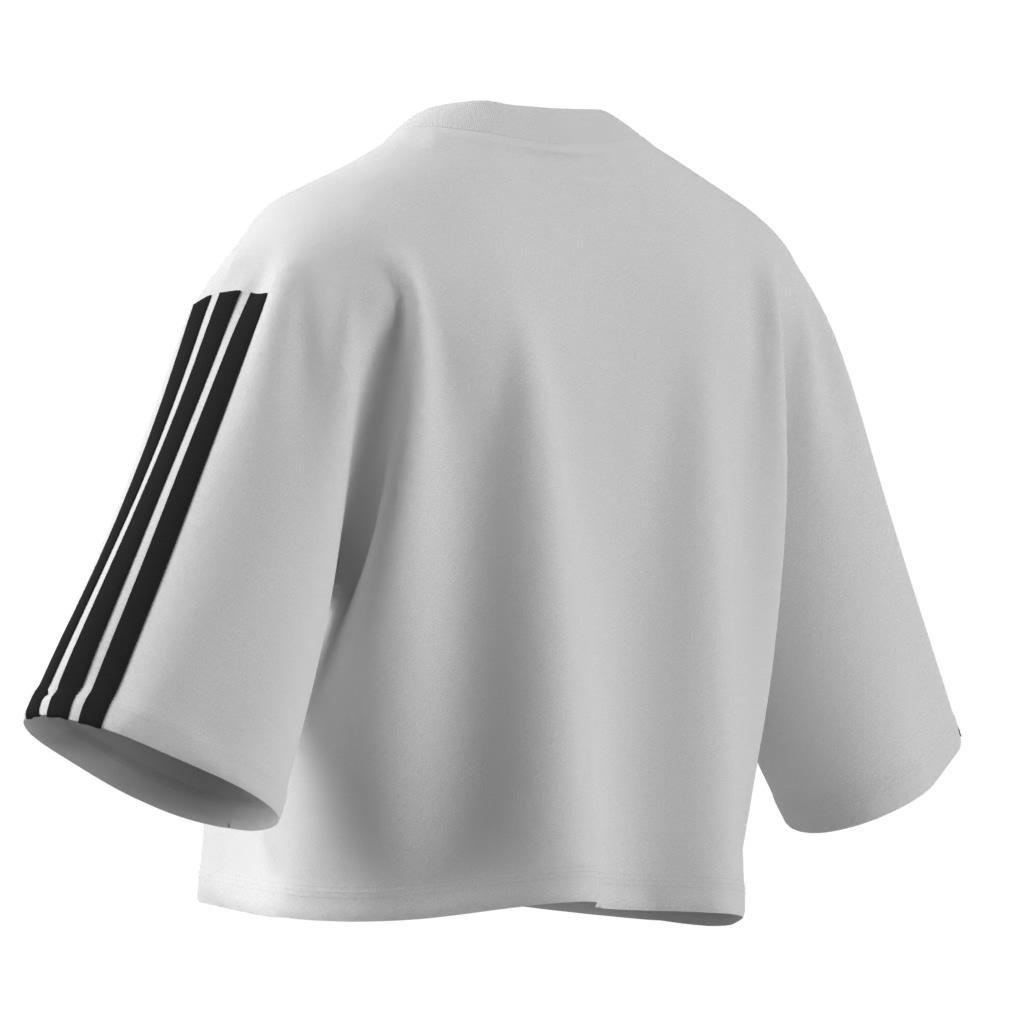 Essentials 3-Stripes Cotton Loose T-Shirt, White, , large image number 9