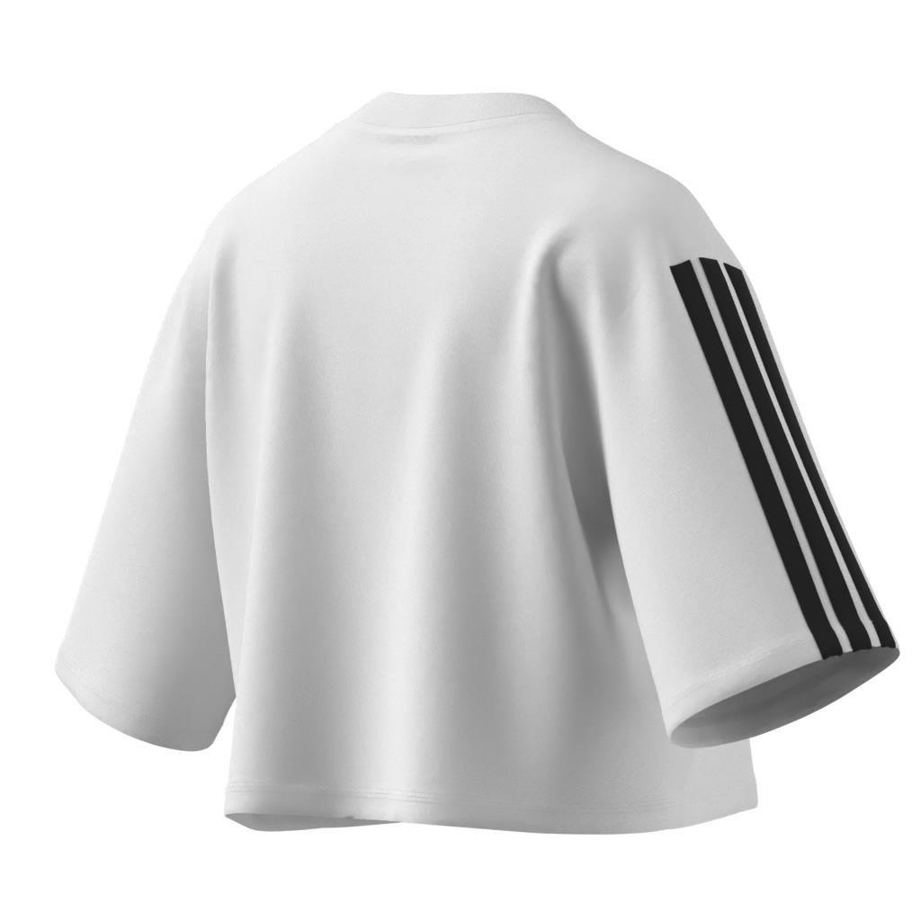Essentials 3-Stripes Cotton Loose T-Shirt, White, , large image number 11