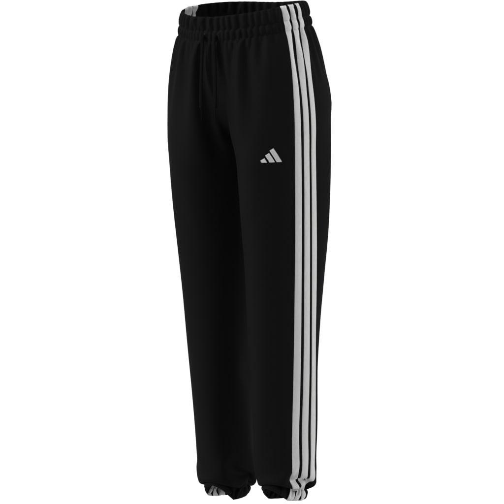 Essentials 3-Stripes French Terry Cuffed Joggers, Black, A701_ONE, large image number 6