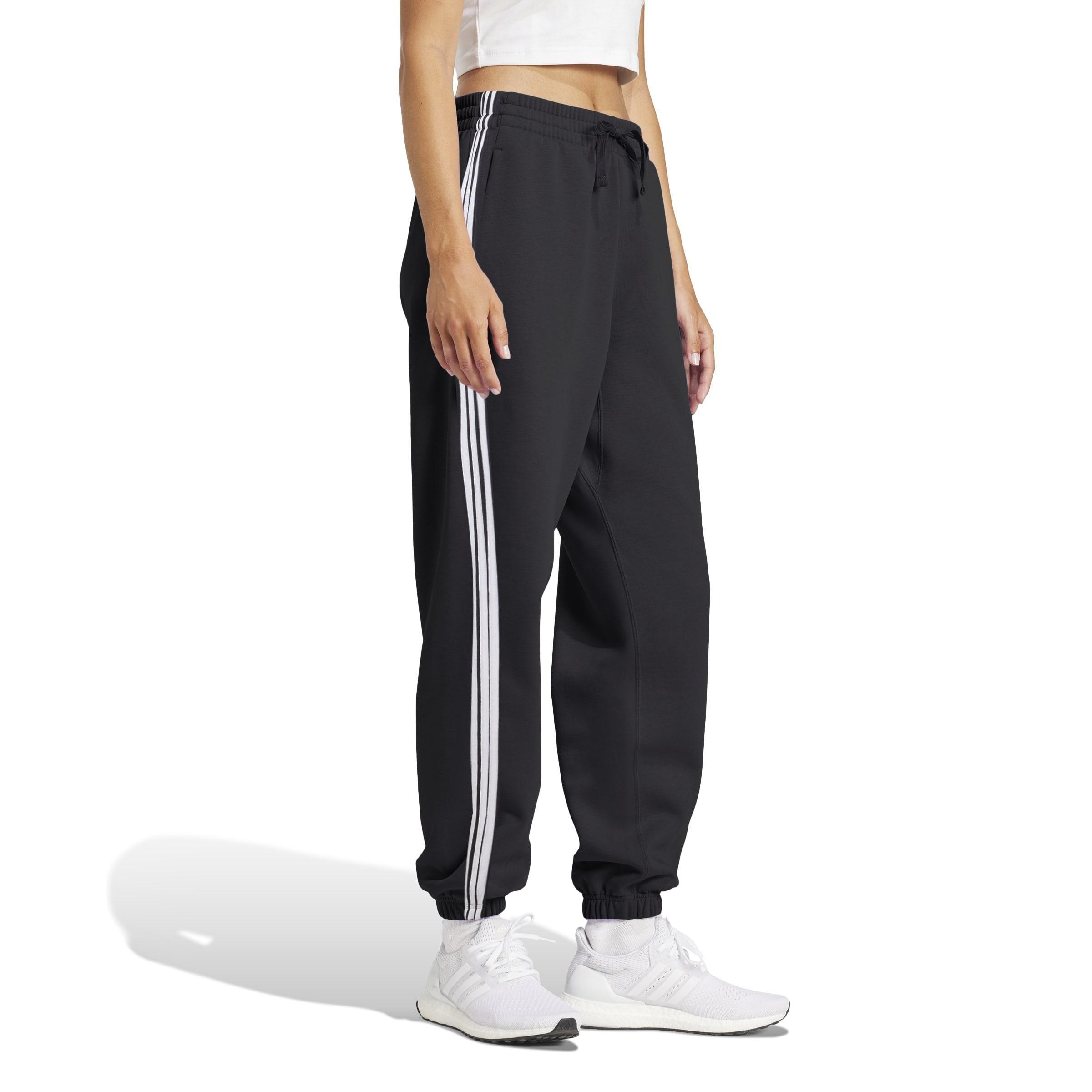 Essentials 3-Stripes French Terry Cuffed Joggers, Black, A701_ONE, large image number 8