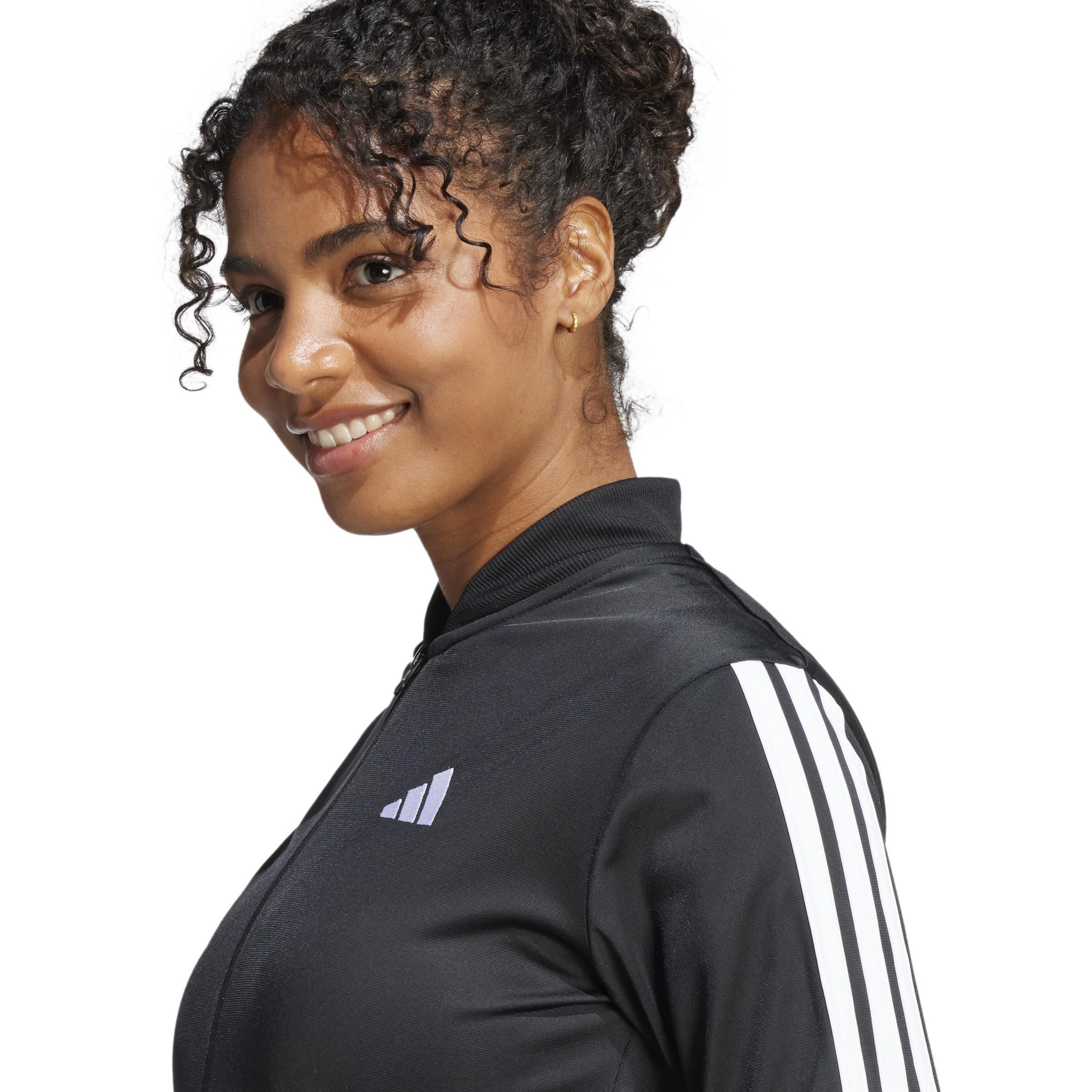 Essentials 3-Stripes Track Suit, Black, , large image number 2