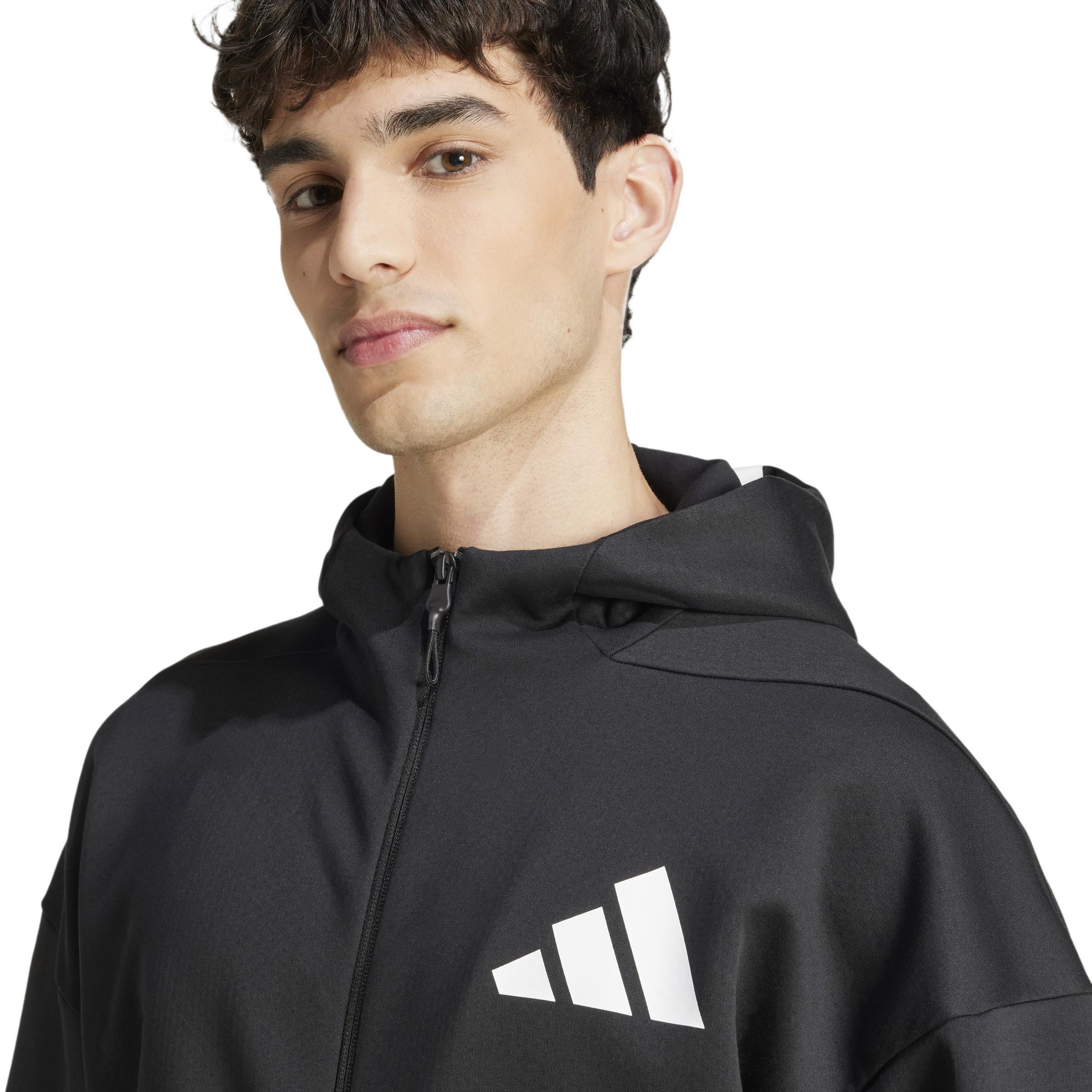 Z.N.E. Full-Zip Hooded Track Jacket, Black, , large image number 2