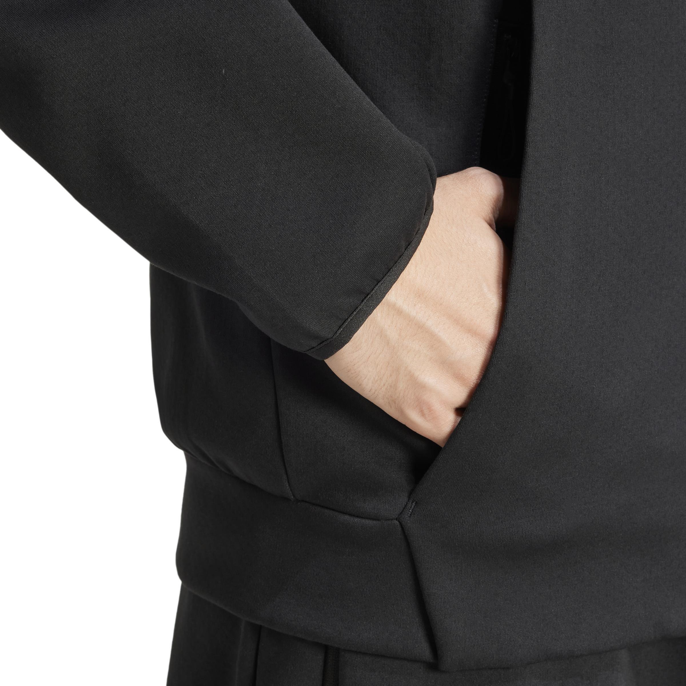 Z.N.E. Full-Zip Hooded Track Jacket, Black, , large image number 3