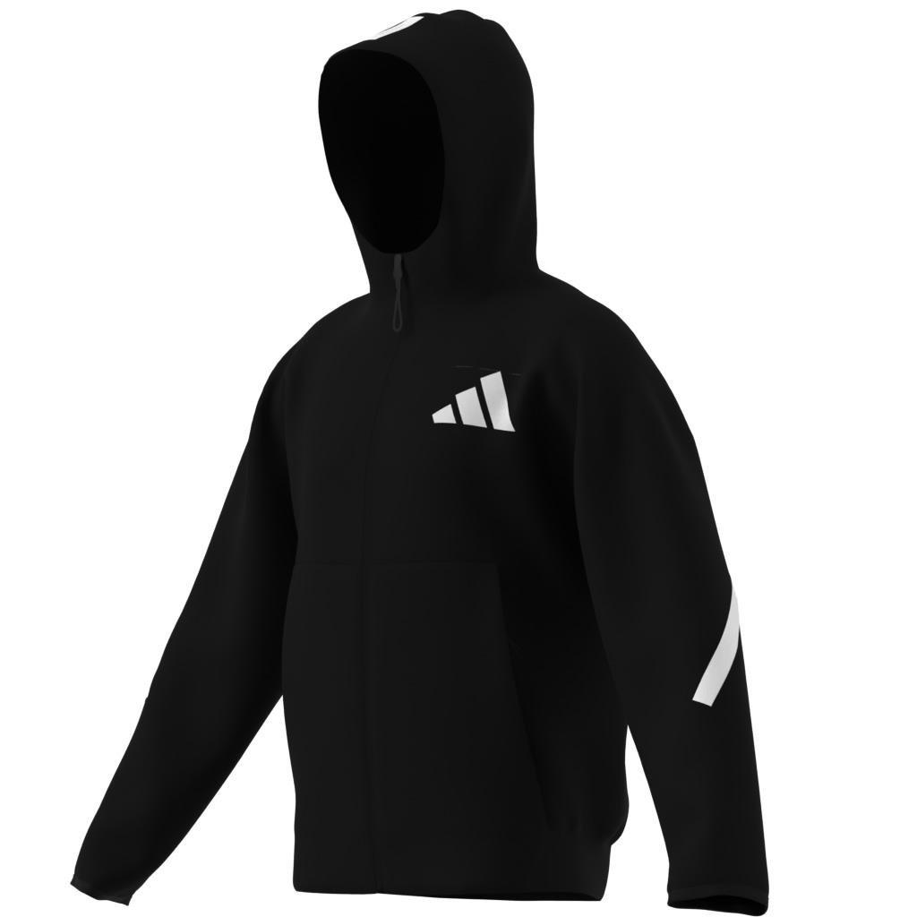 Z.N.E. Full-Zip Hooded Track Jacket, Black, , large image number 8