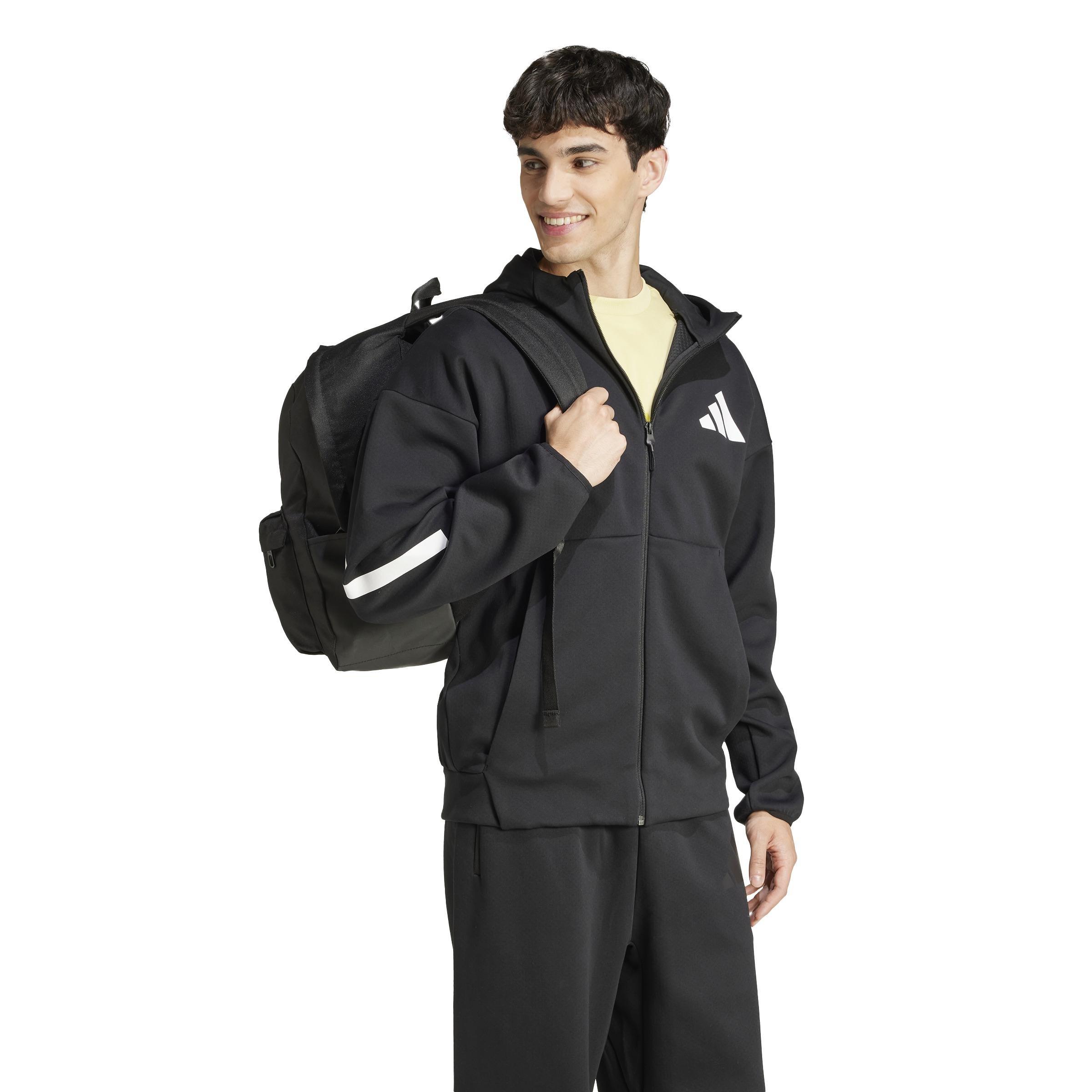 Z.N.E. Full-Zip Hooded Track Jacket, Black, , large image number 12