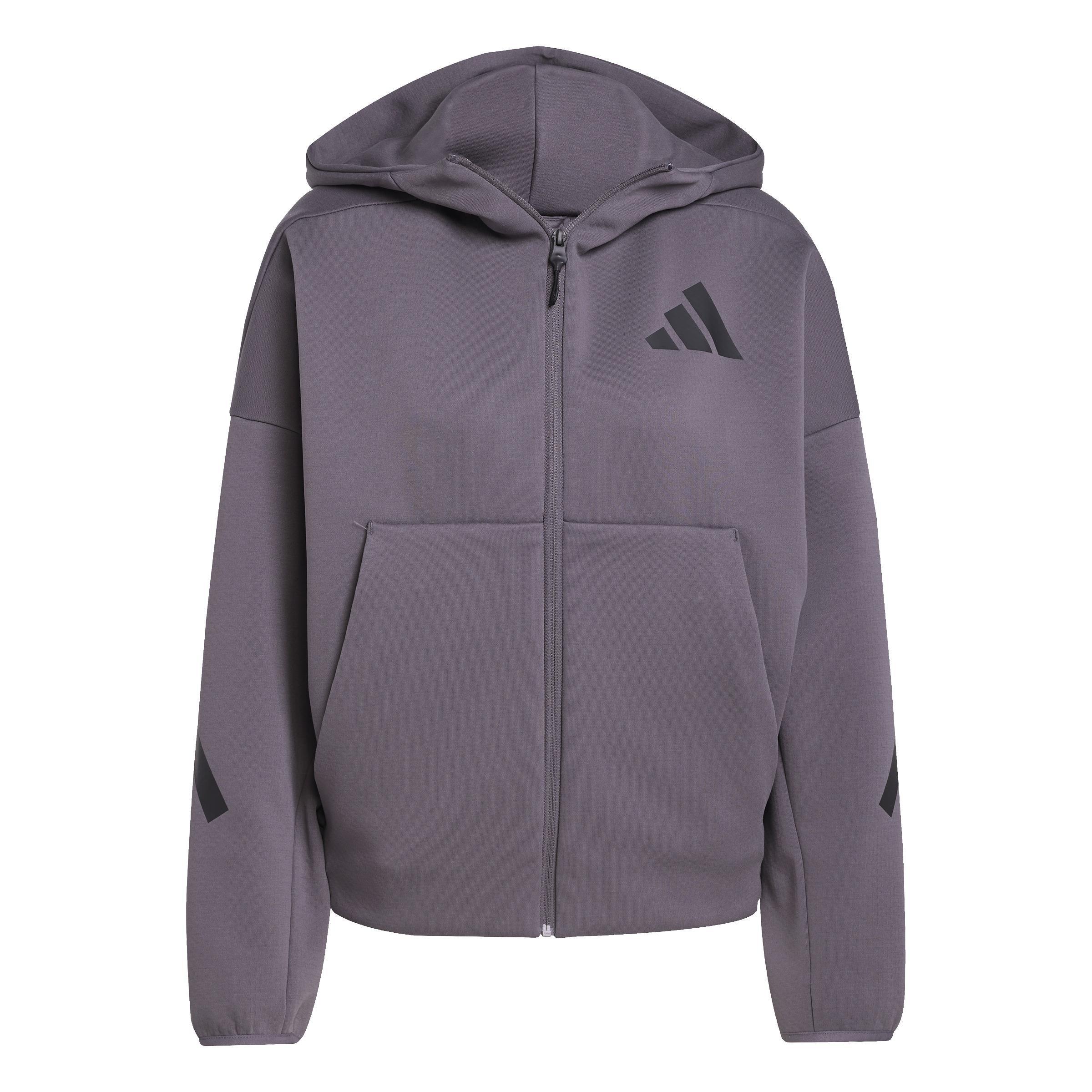 adidas Z.N.E. Full-Zip Hoodie, Grey, A701_ONE, large image number 0