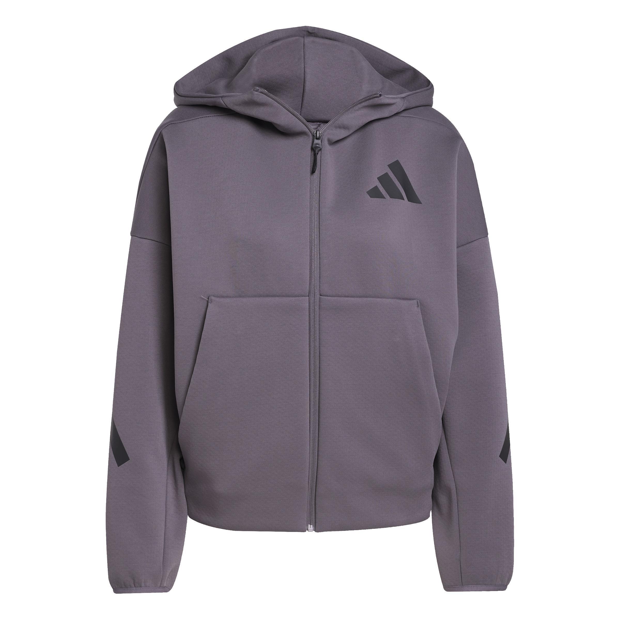 adidas Z.N.E. Full-Zip Hoodie, Grey, A701_ONE, large image number 1