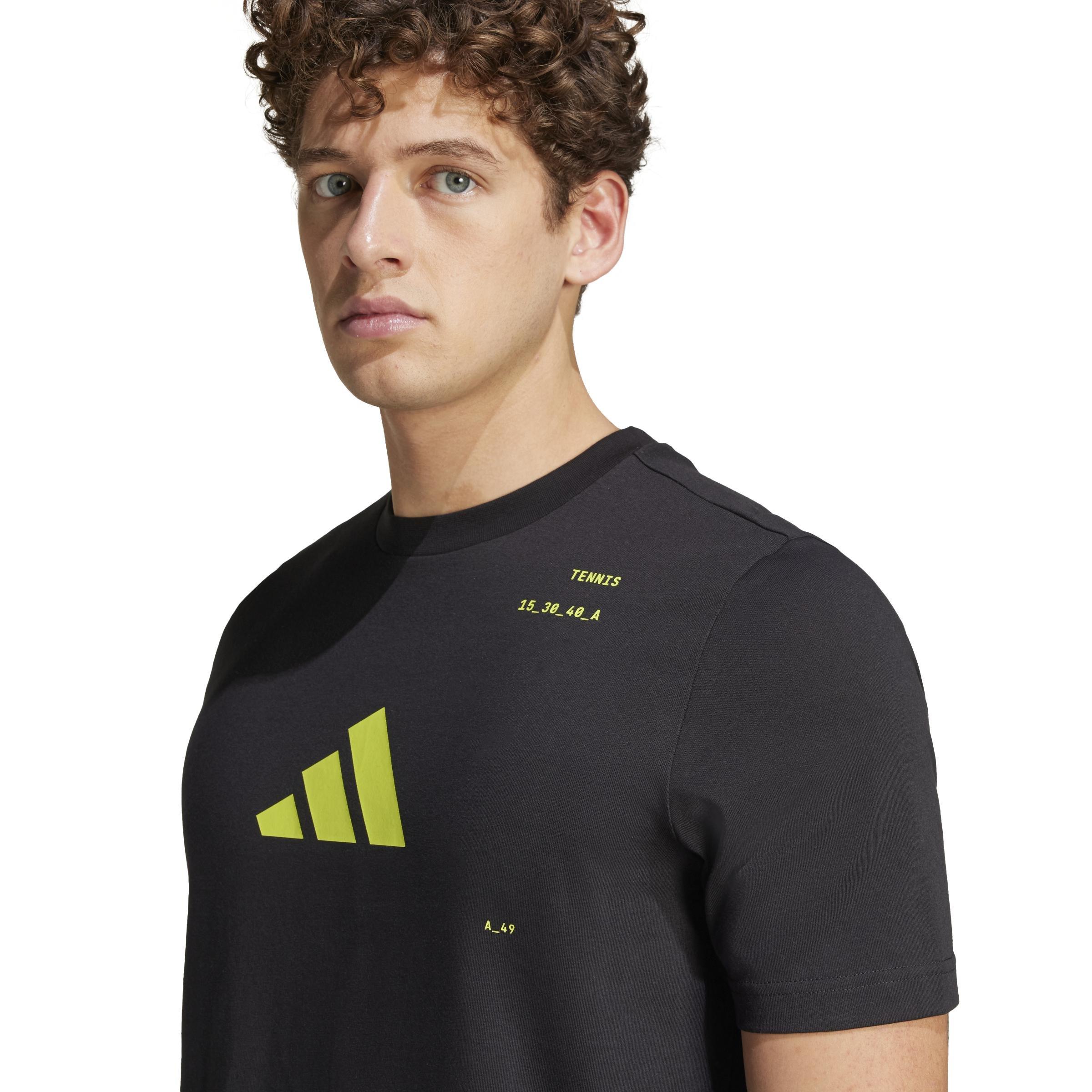 AEROREADY Tennis Category Graphic T-Shirt, Black, A701_ONE, large image number 2