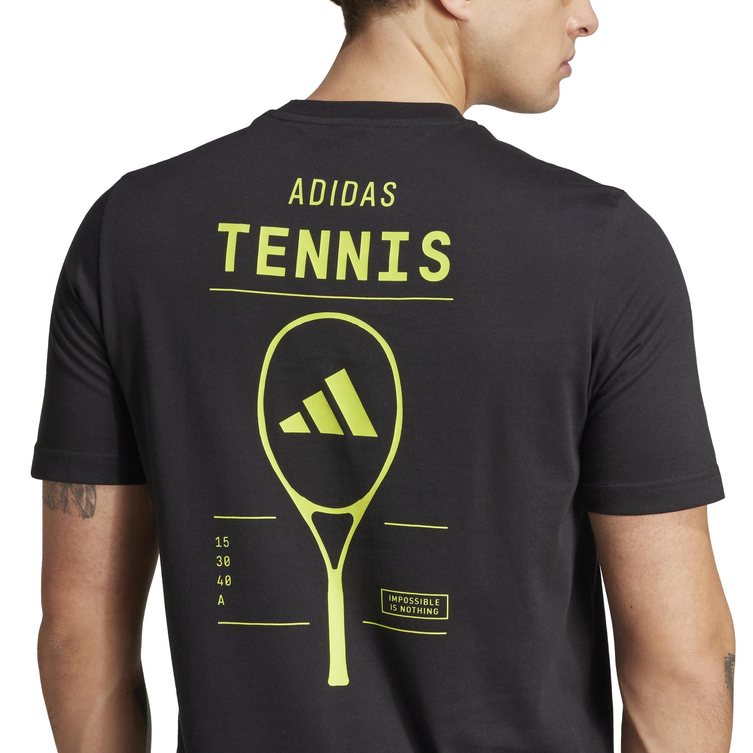 AEROREADY Tennis Category Graphic T-Shirt, Black, A701_ONE, large image number 3