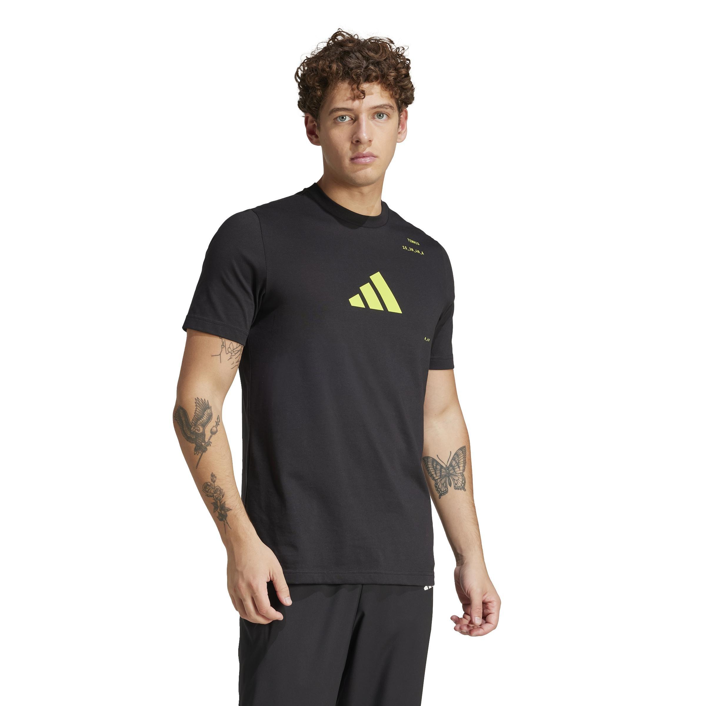 AEROREADY Tennis Category Graphic T-Shirt, Black, A701_ONE, large image number 5