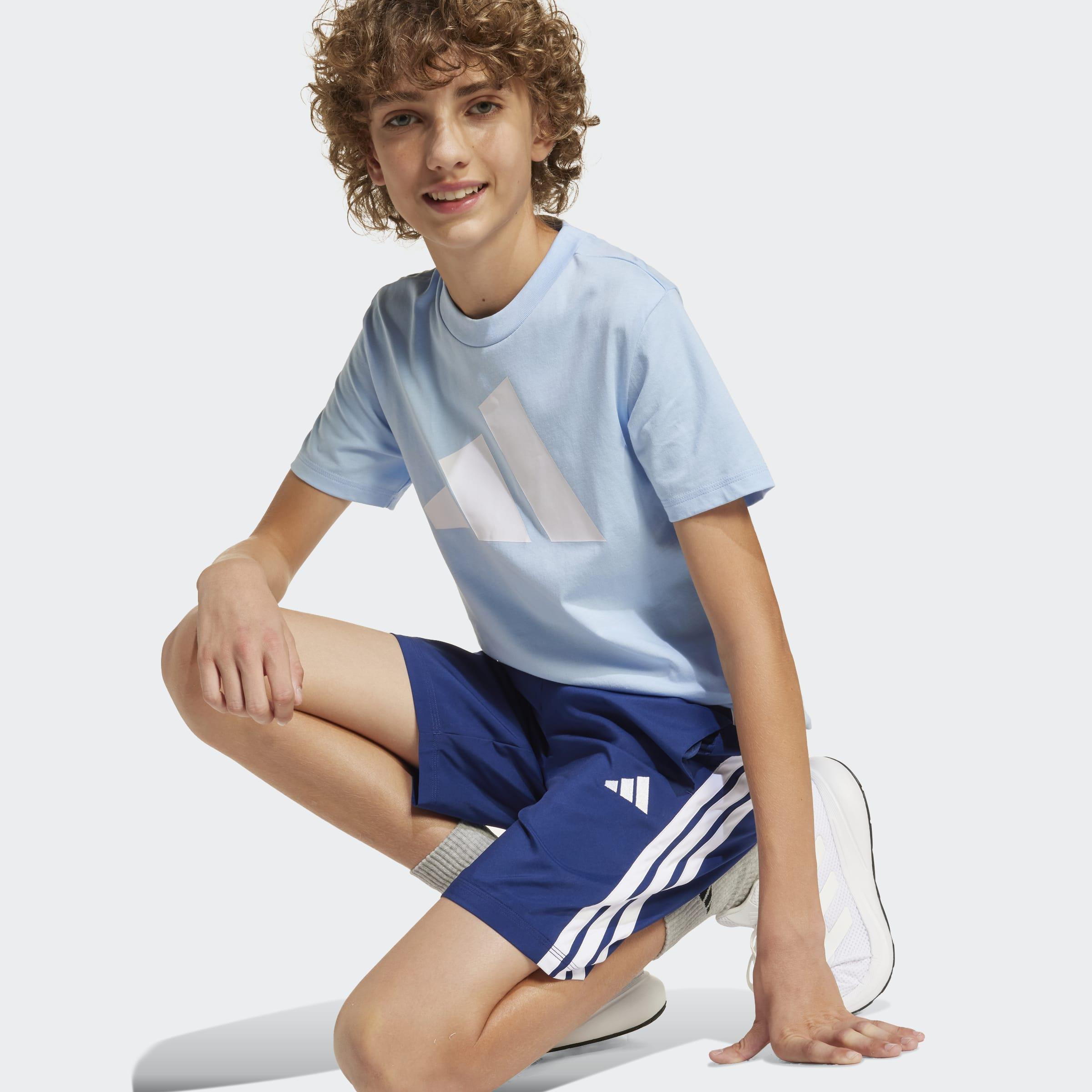 Kids Unisex Essentials Climacool Shorts, Blue, A701_ONE, large image number 5