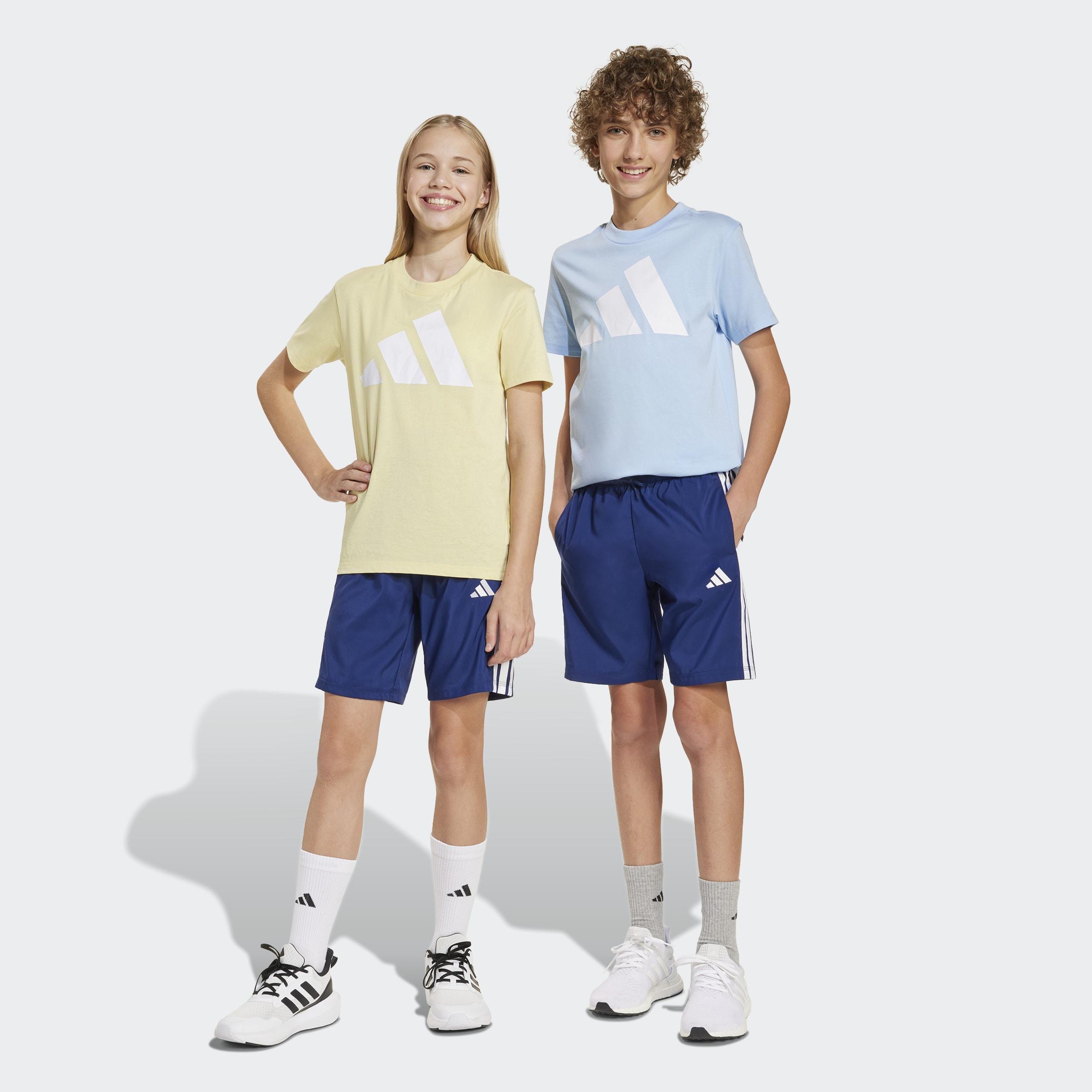 Kids Unisex Essentials Climacool Shorts, Blue, A701_ONE, large image number 7