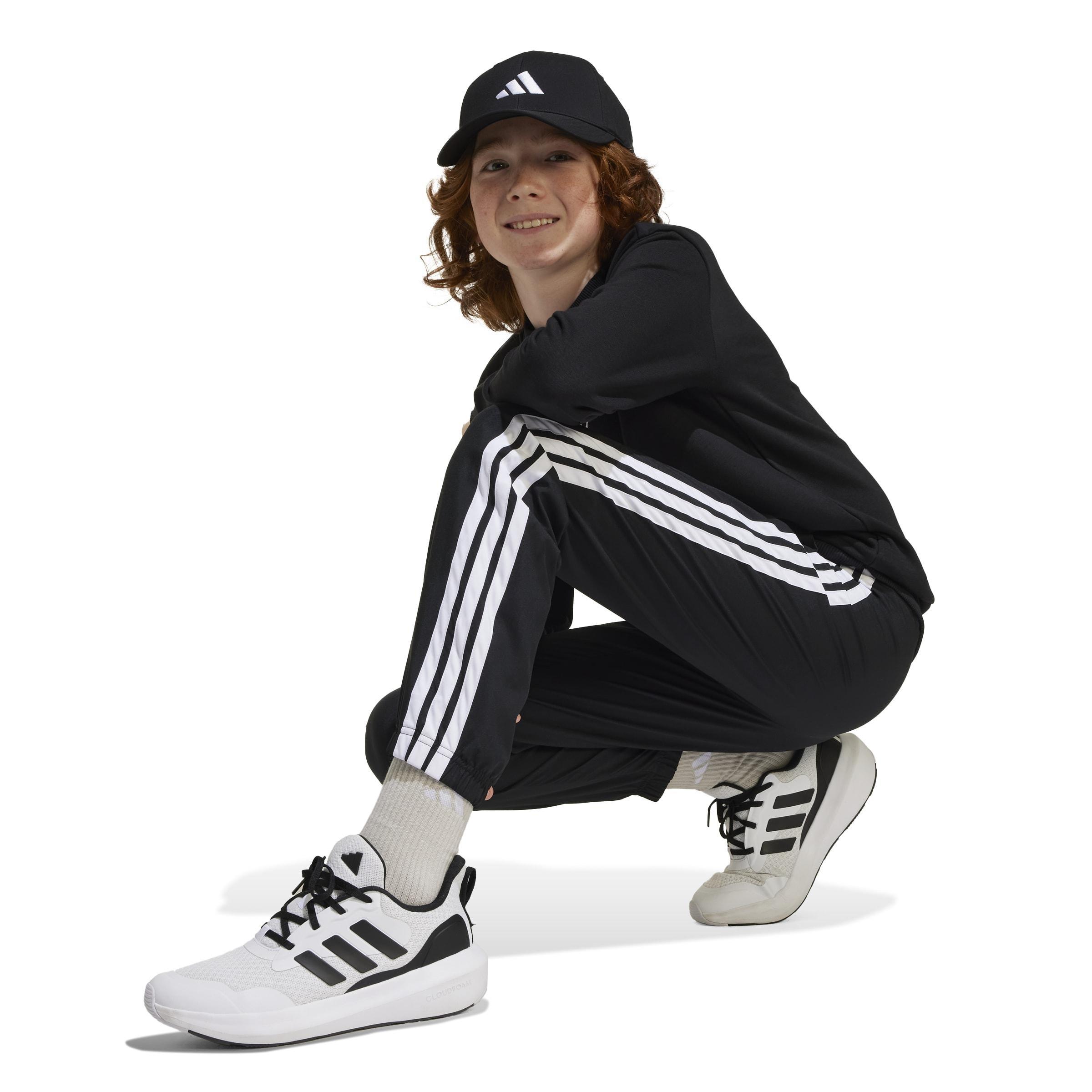 Kids Unisex Essentials Climacool Tracksuit Bottoms, Black, A701_ONE, large image number 4