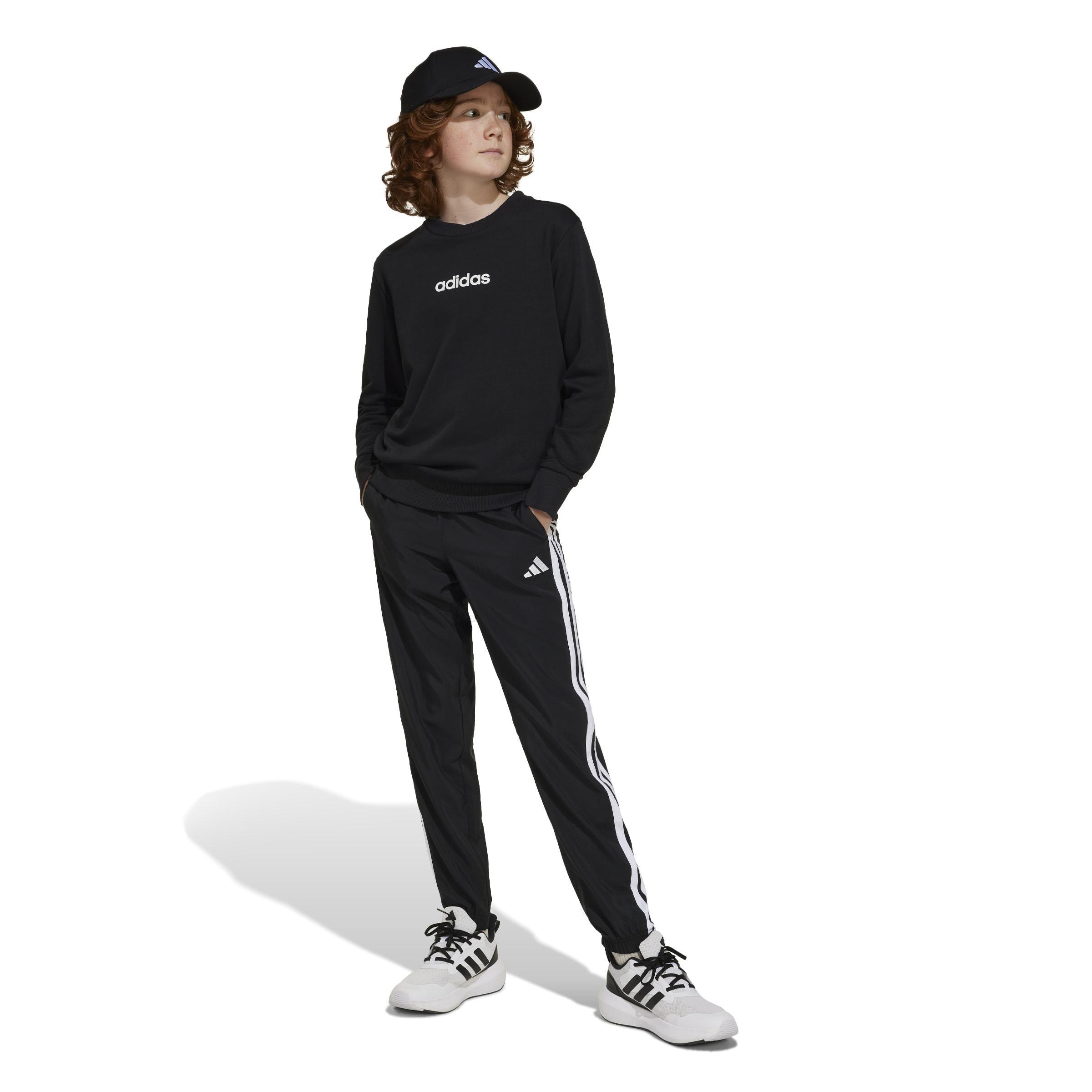 Kids Unisex Essentials Climacool Tracksuit Bottoms, Black, A701_ONE, large image number 10