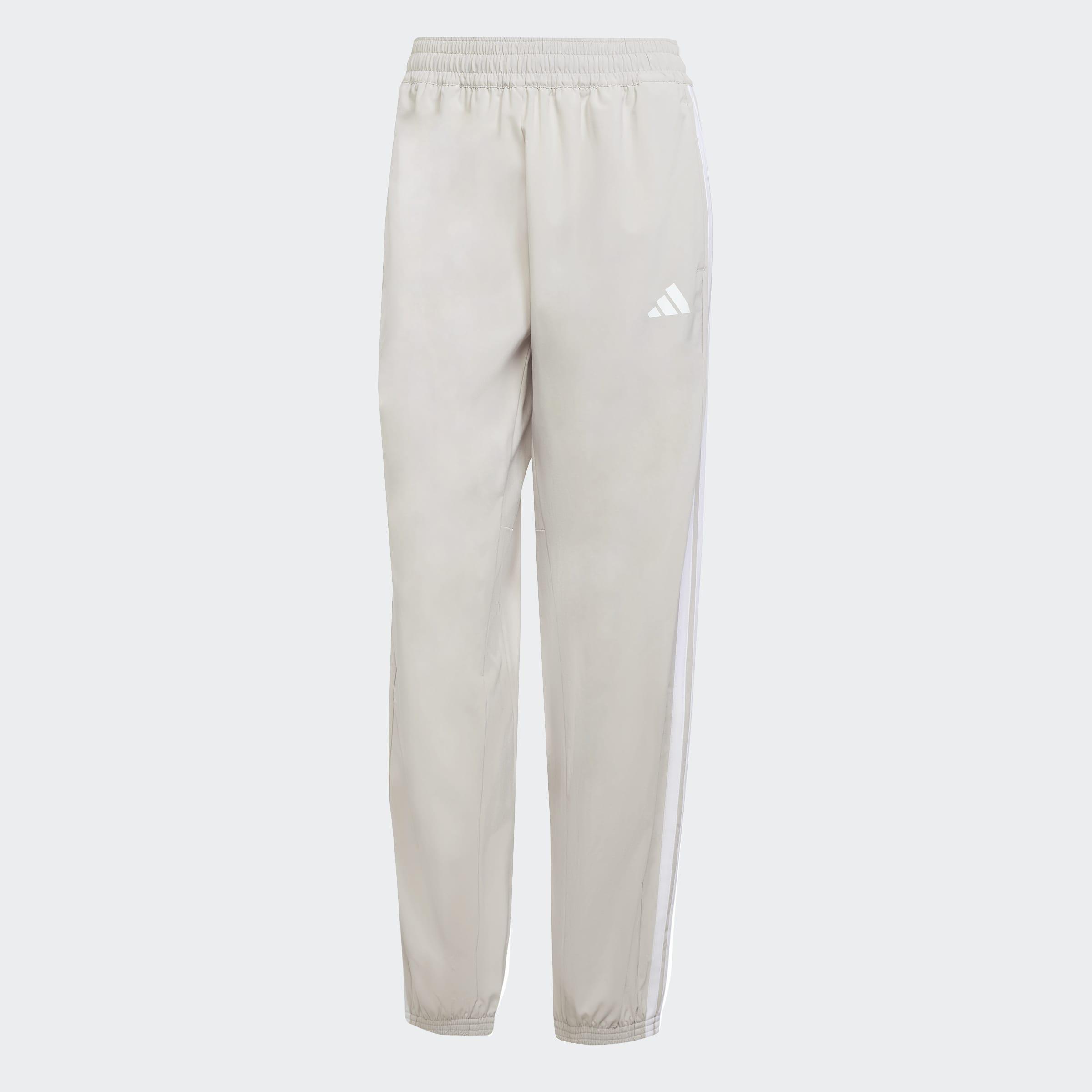Train Essentials 3-Stripes Woven Joggers, Grey, A701_ONE, large image number 0