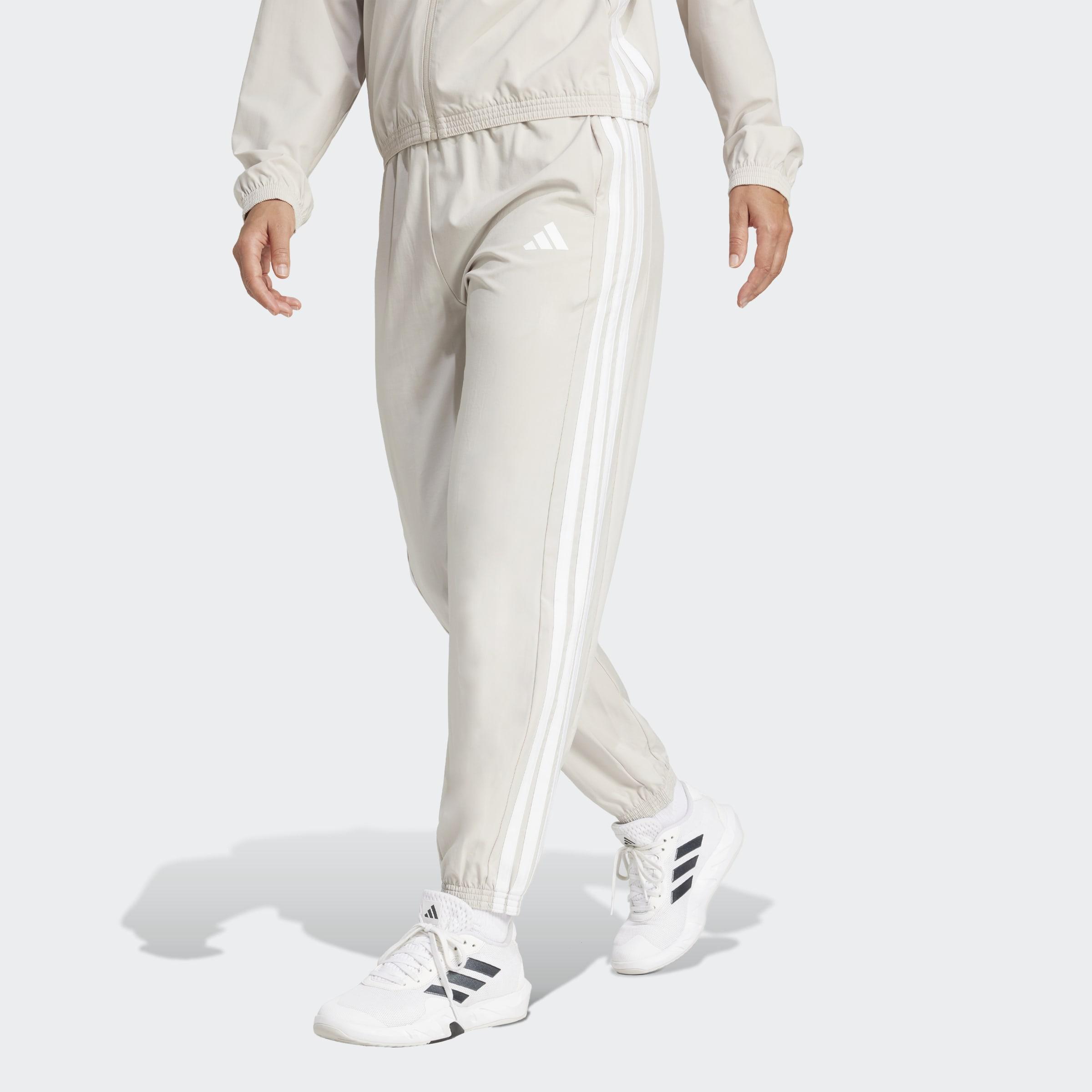 Train Essentials 3-Stripes Woven Joggers, Grey, A701_ONE, large image number 2