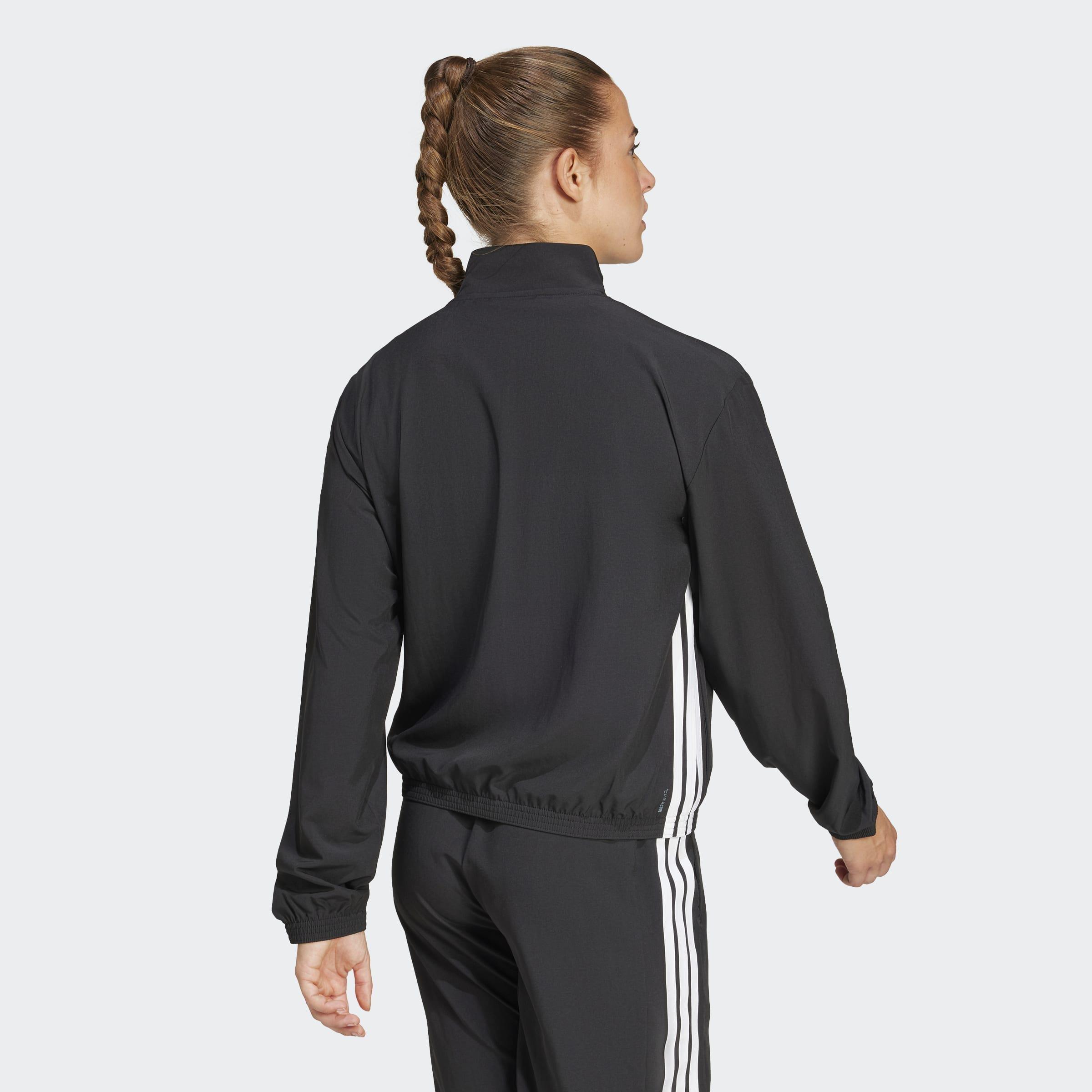 Train Essentials 3-Stripes Woven Warm-Up Jacket, Black, A701_ONE, large image number 1