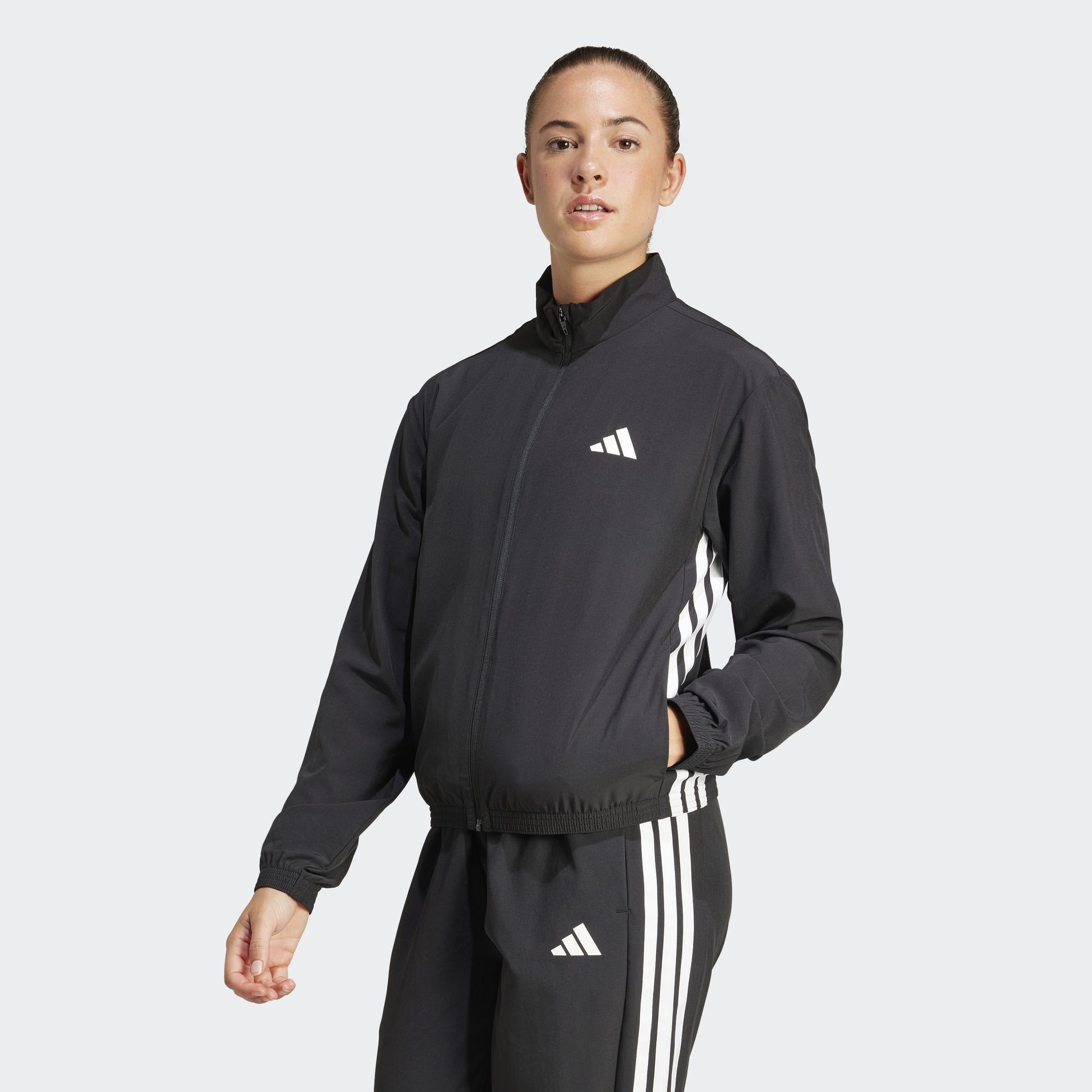 Train Essentials 3-Stripes Woven Warm-Up Jacket, Black, A701_ONE, large image number 4
