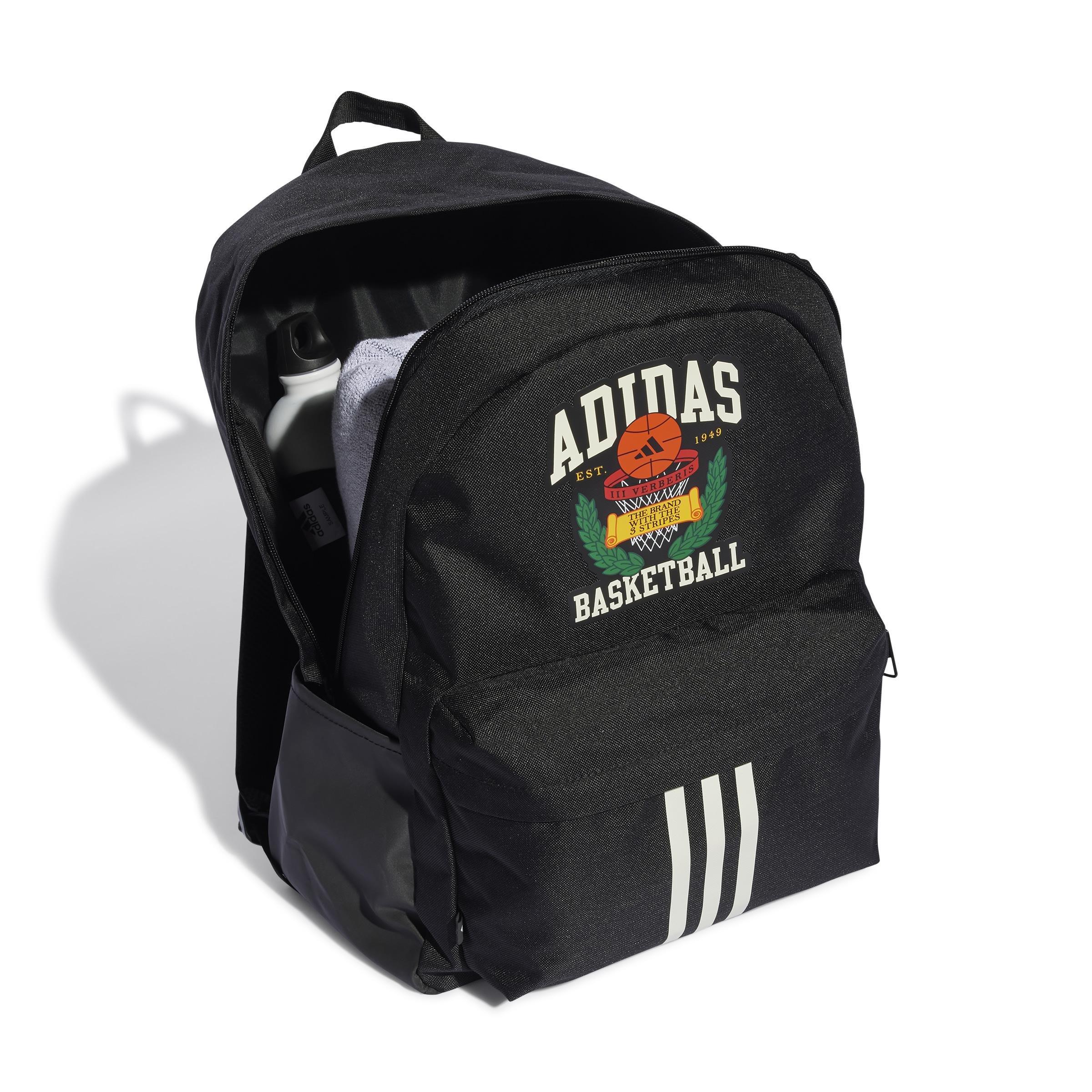 adidas Unisex Hoops Backpack, Black, A701_ONE, large image number 0