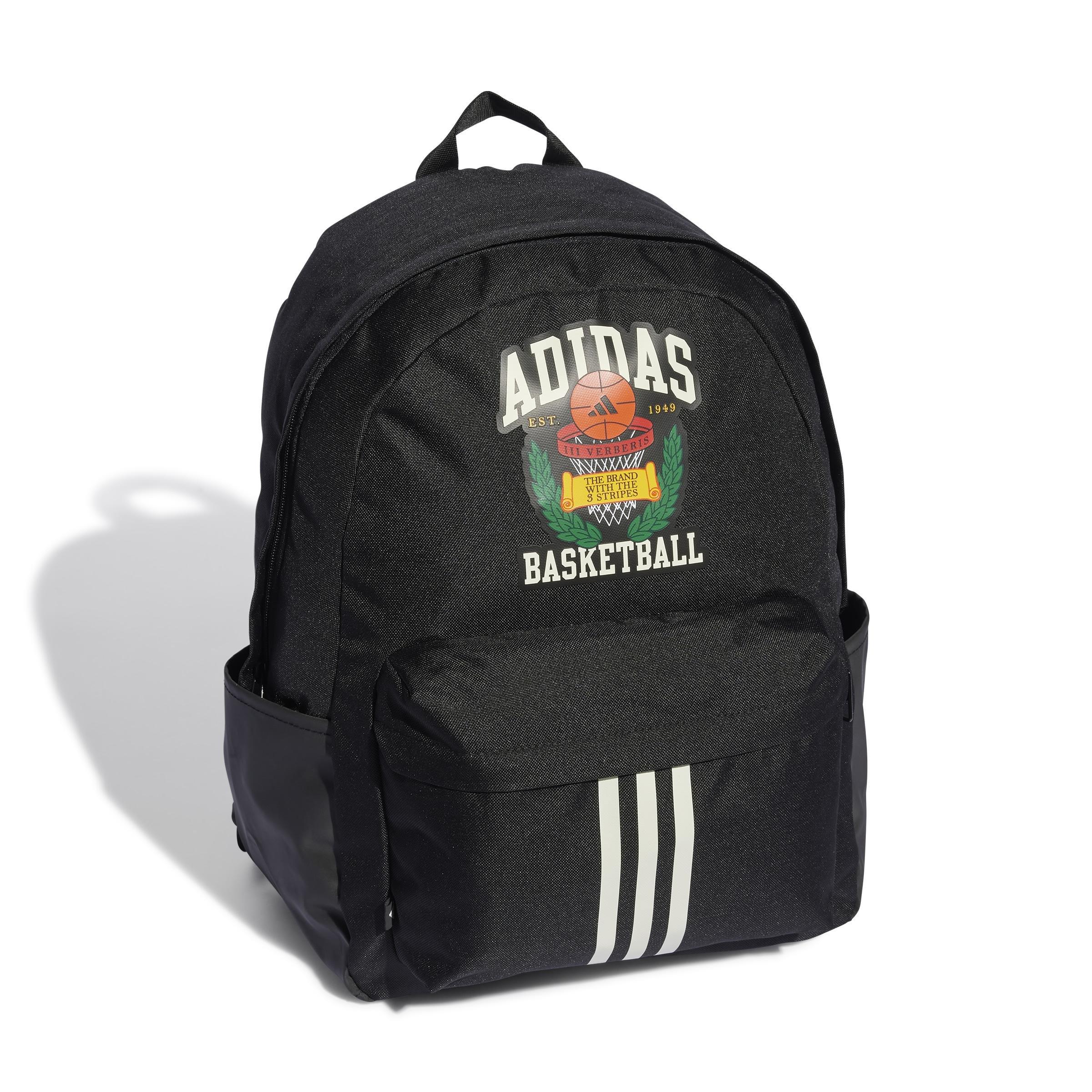 adidas Unisex Hoops Backpack, Black, A701_ONE, large image number 2