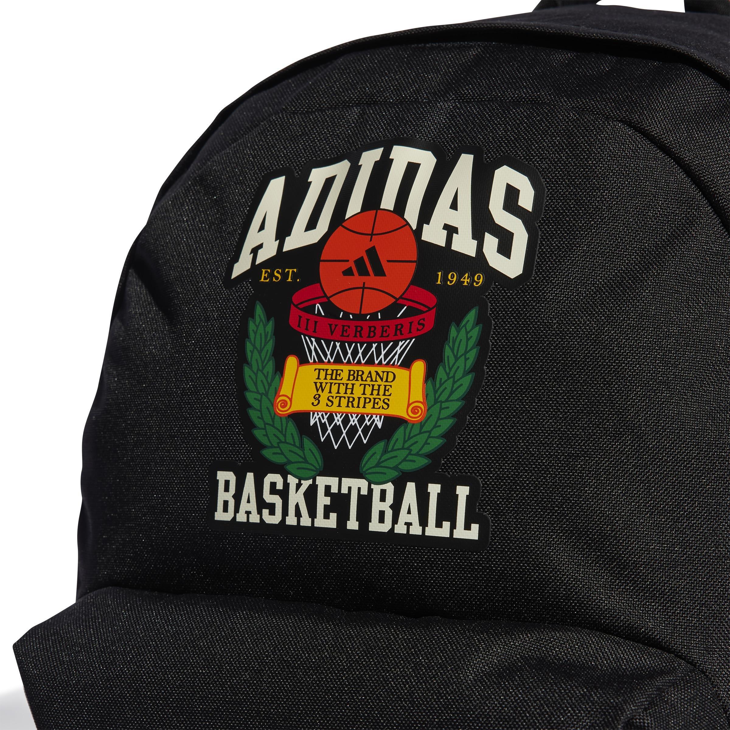 adidas Unisex Hoops Backpack, Black, A701_ONE, large image number 5