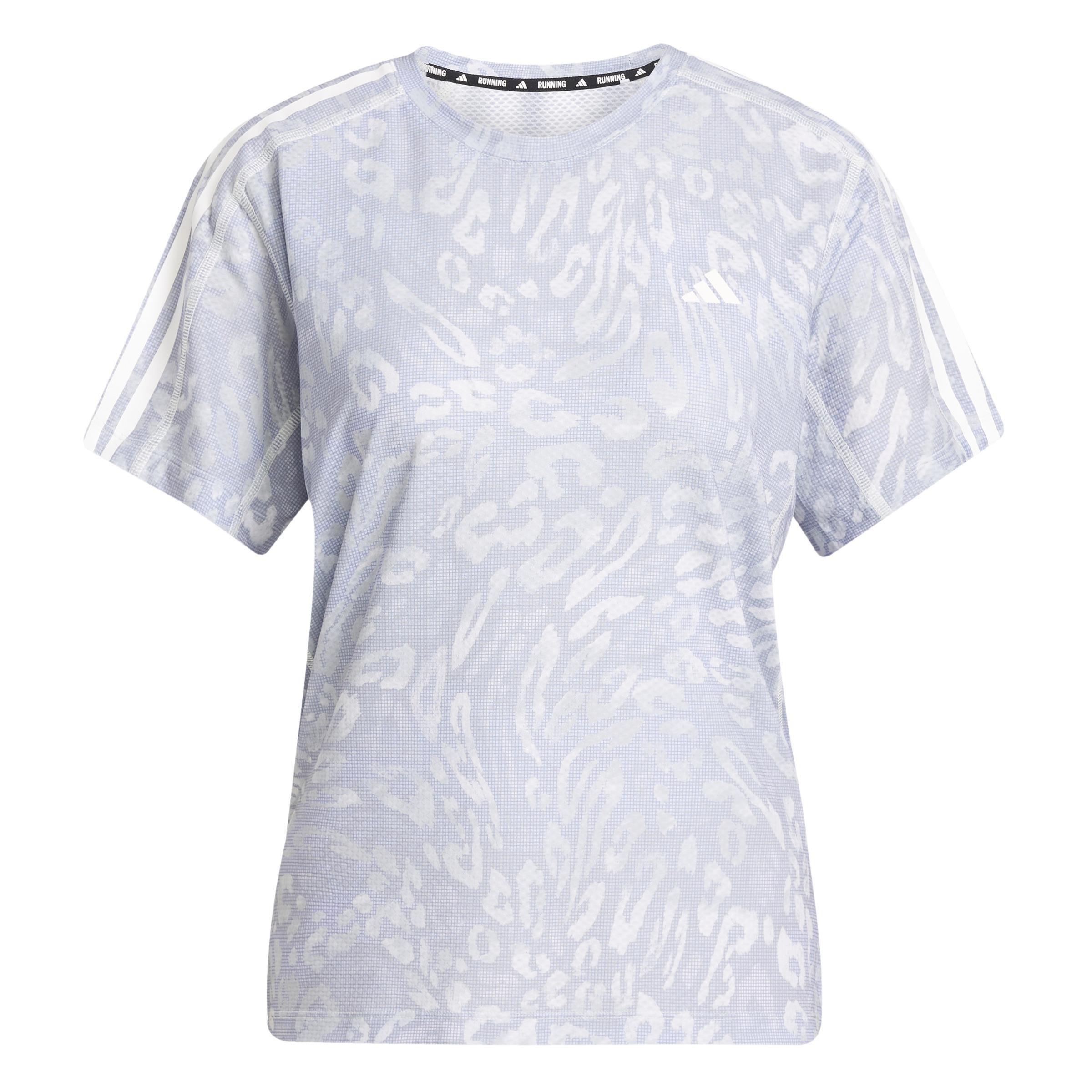 Own the Run CLIMACOOL 3-Stripes T-Shirt, Grey, , large image number 0