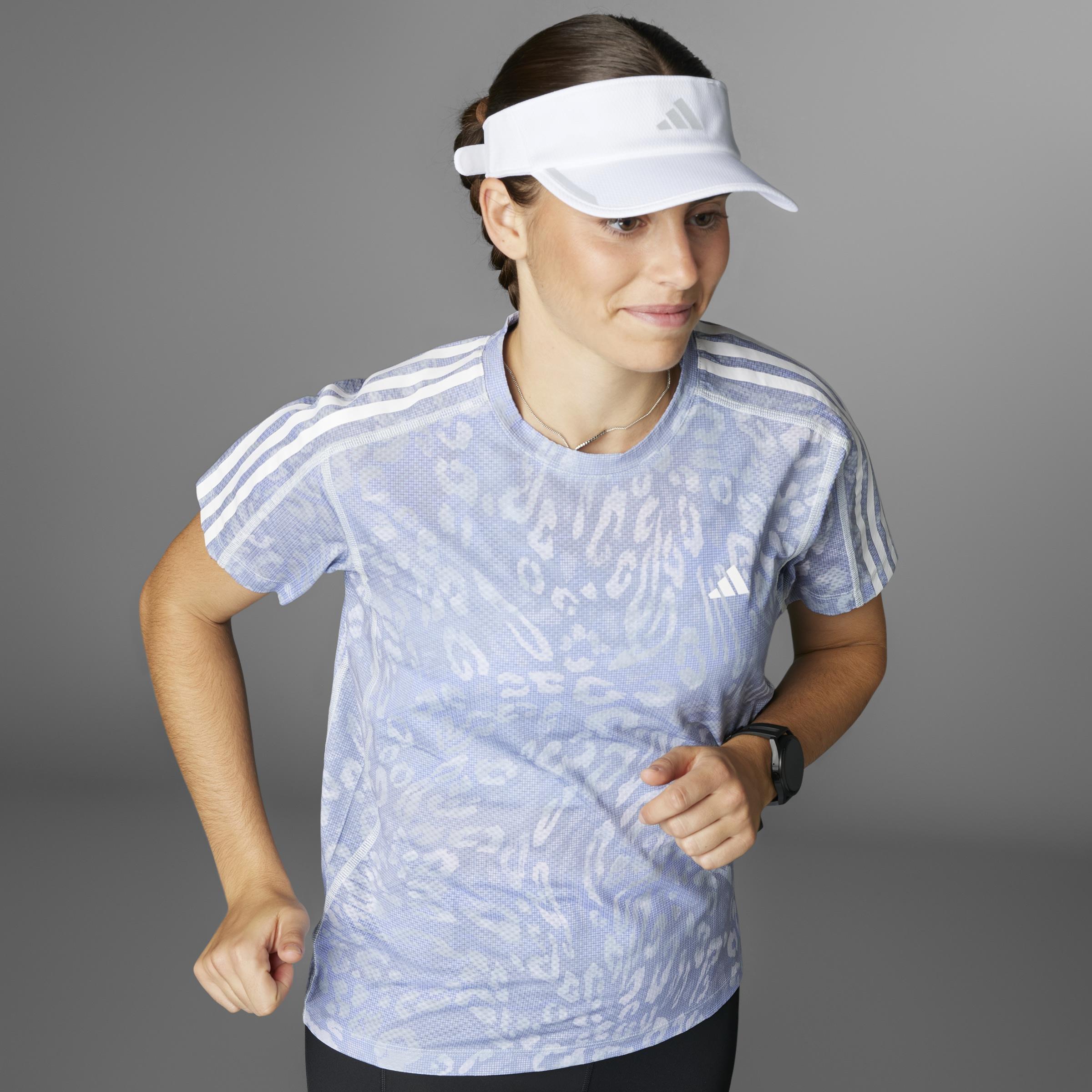 Own the Run CLIMACOOL 3-Stripes T-Shirt, Grey, , large image number 7