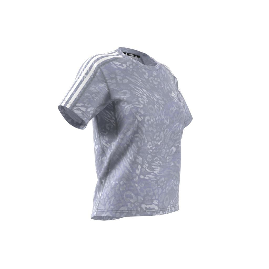 Own the Run CLIMACOOL 3-Stripes T-Shirt, Grey, , large image number 9