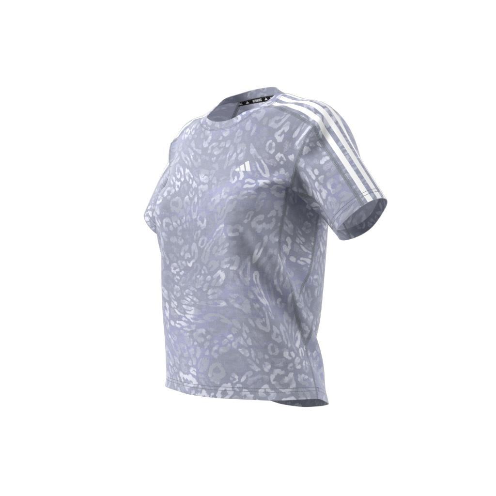 Own the Run CLIMACOOL 3-Stripes T-Shirt, Grey, A701_ONE, large image number 12