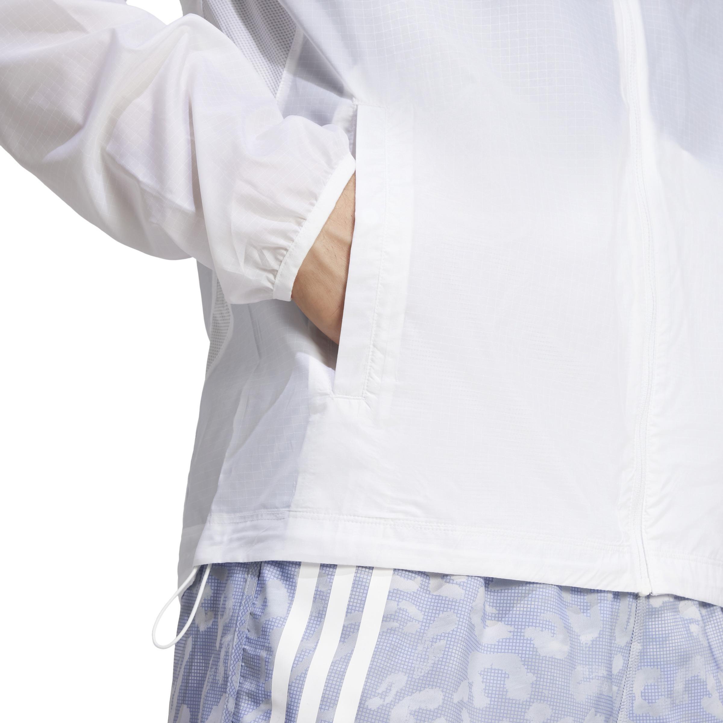 Own the Run 3-Stripes Packable Jacket, White, , large image number 2