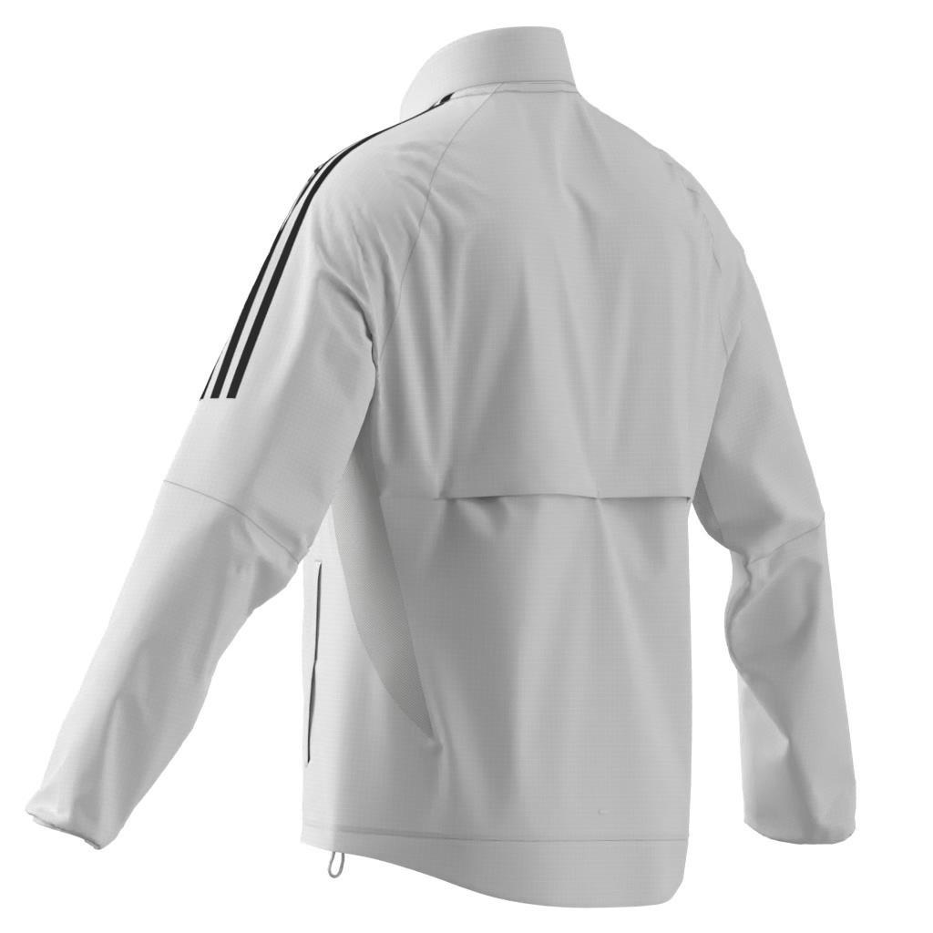 Own the Run 3-Stripes Packable Jacket, White, A701_ONE, large image number 4