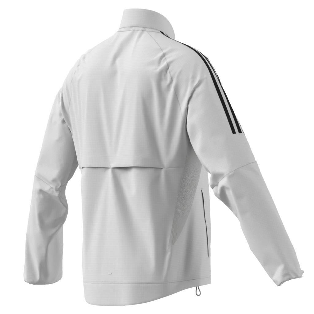 Own the Run 3-Stripes Packable Jacket, White, A701_ONE, large image number 6