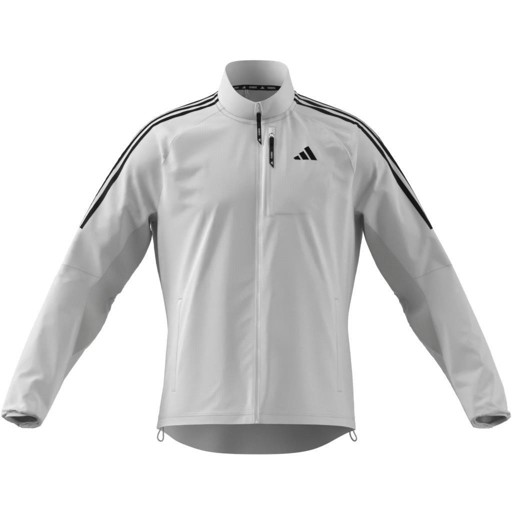 Own the Run 3-Stripes Packable Jacket, White, A701_ONE, large image number 10