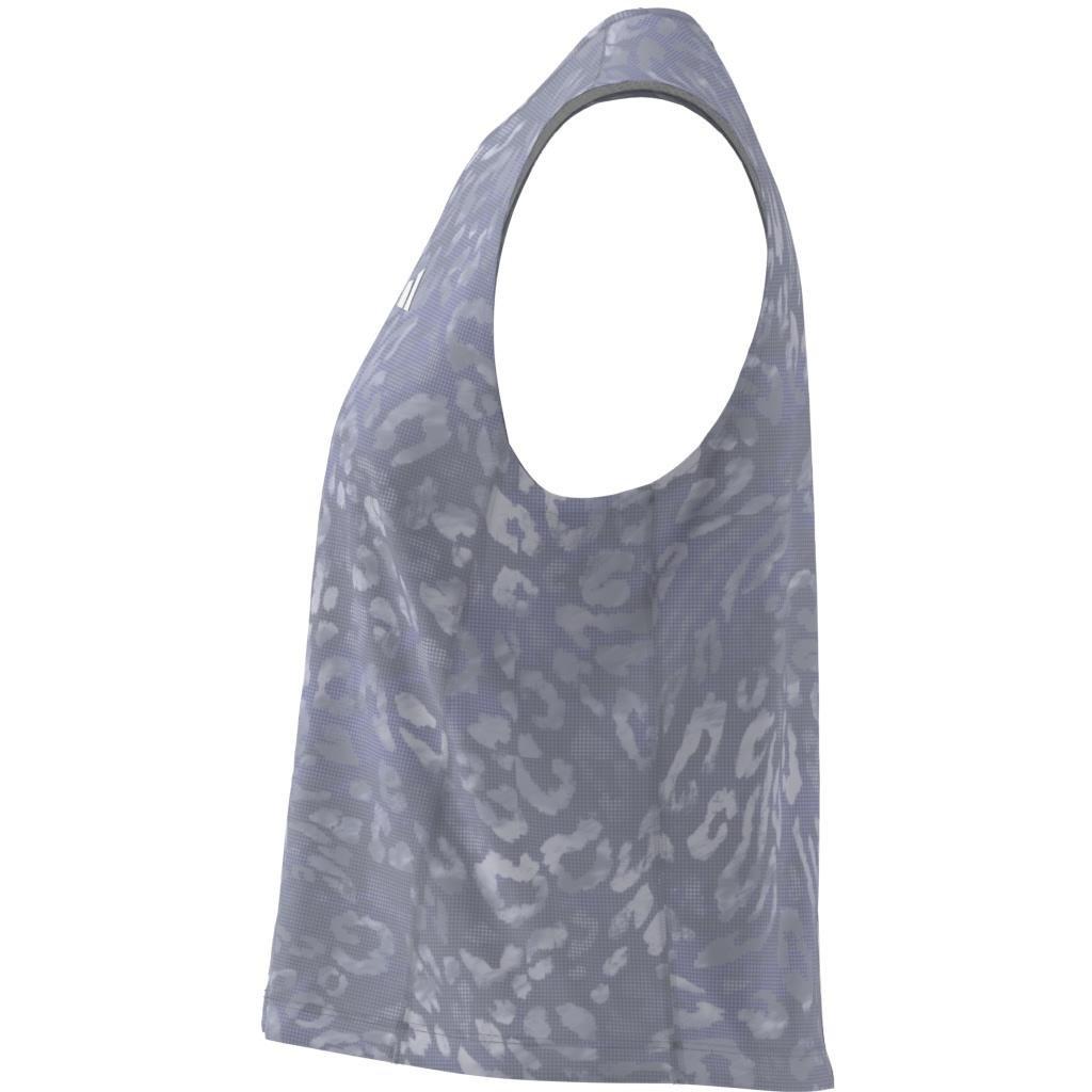 Own the Run CLIMACOOL 3-Stripes Tank Top, Grey, , large image number 5