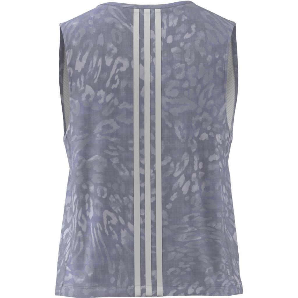 Own the Run CLIMACOOL 3-Stripes Tank Top, Grey, , large image number 10