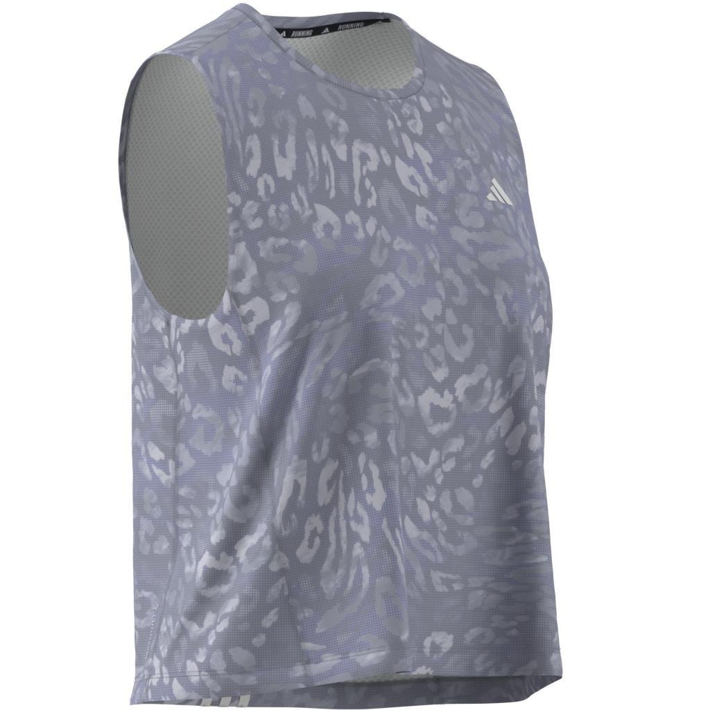 Own the Run CLIMACOOL 3-Stripes Tank Top, Grey, , large image number 12