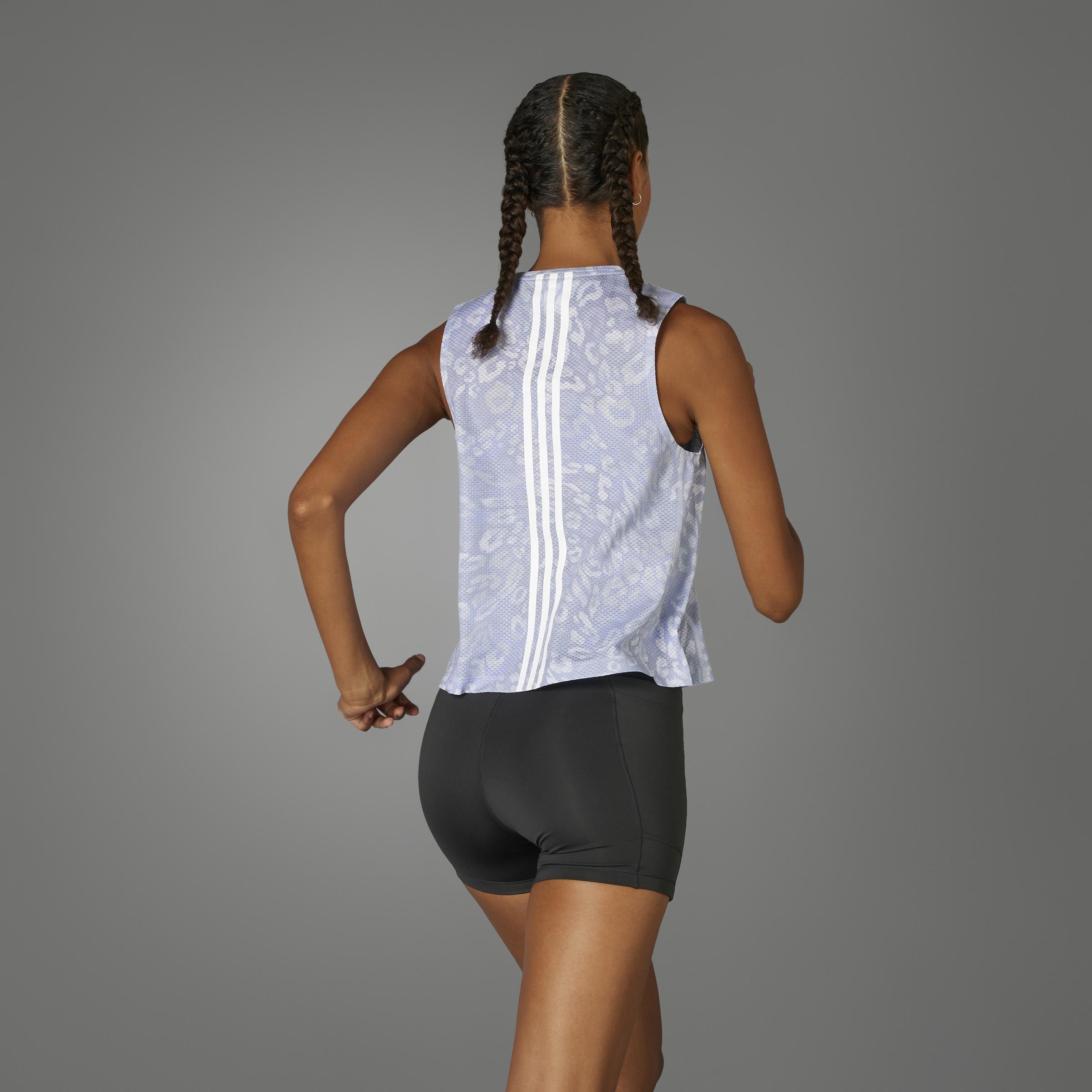 Own the Run CLIMACOOL 3-Stripes Tank Top, Grey, , large image number 14
