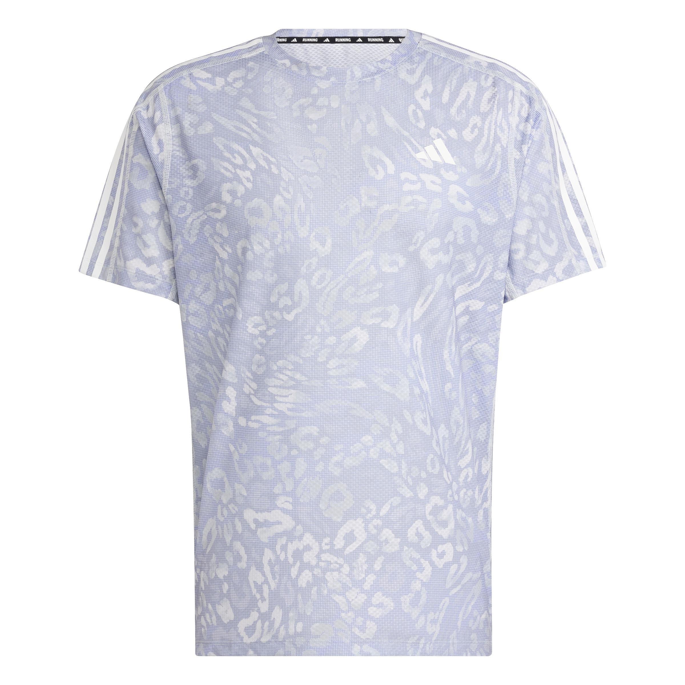 Own The Run CLIMACOOL 3-Stripes T-Shirt, Grey, A701_ONE, large image number 0