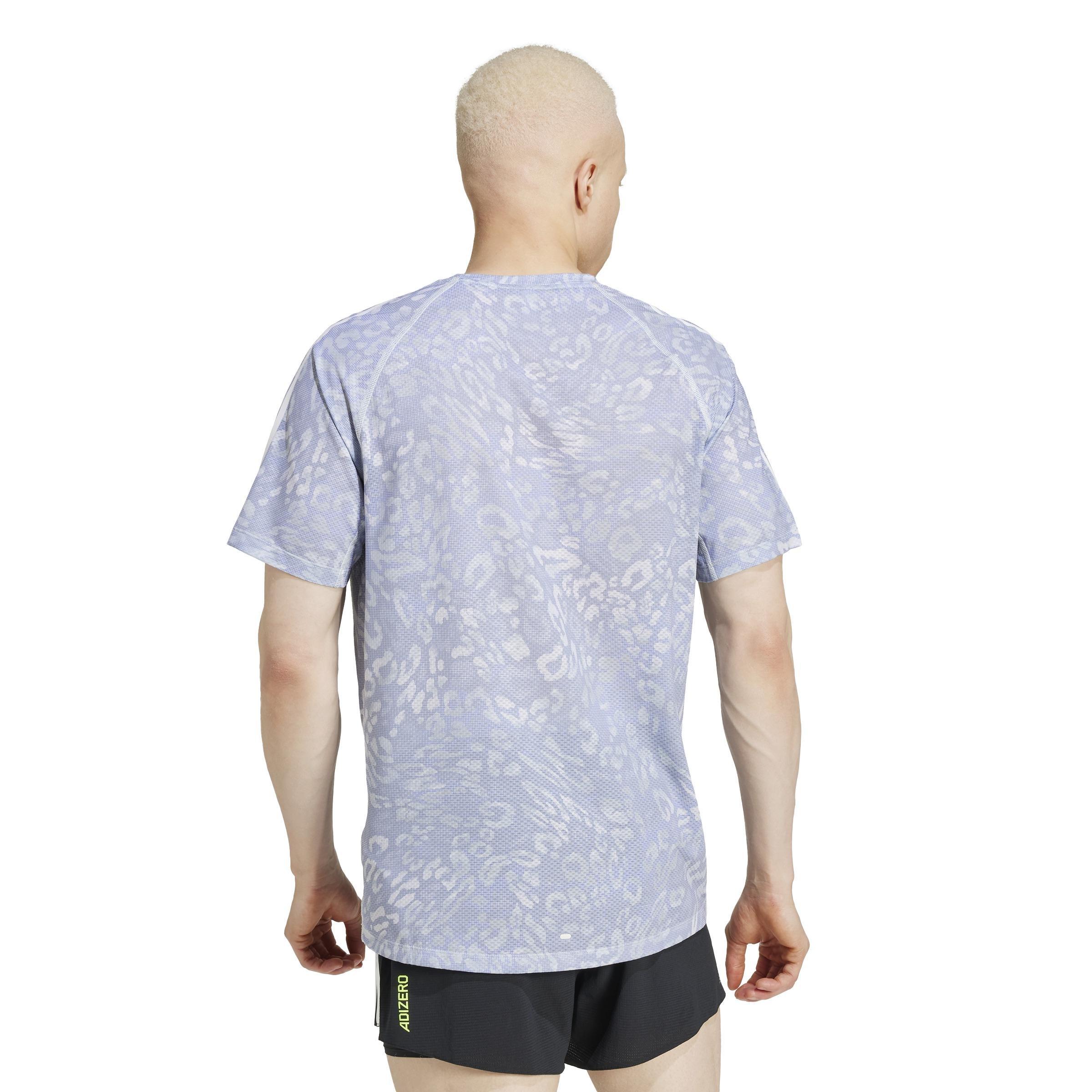 Own The Run CLIMACOOL 3-Stripes T-Shirt, Grey, A701_ONE, large image number 1