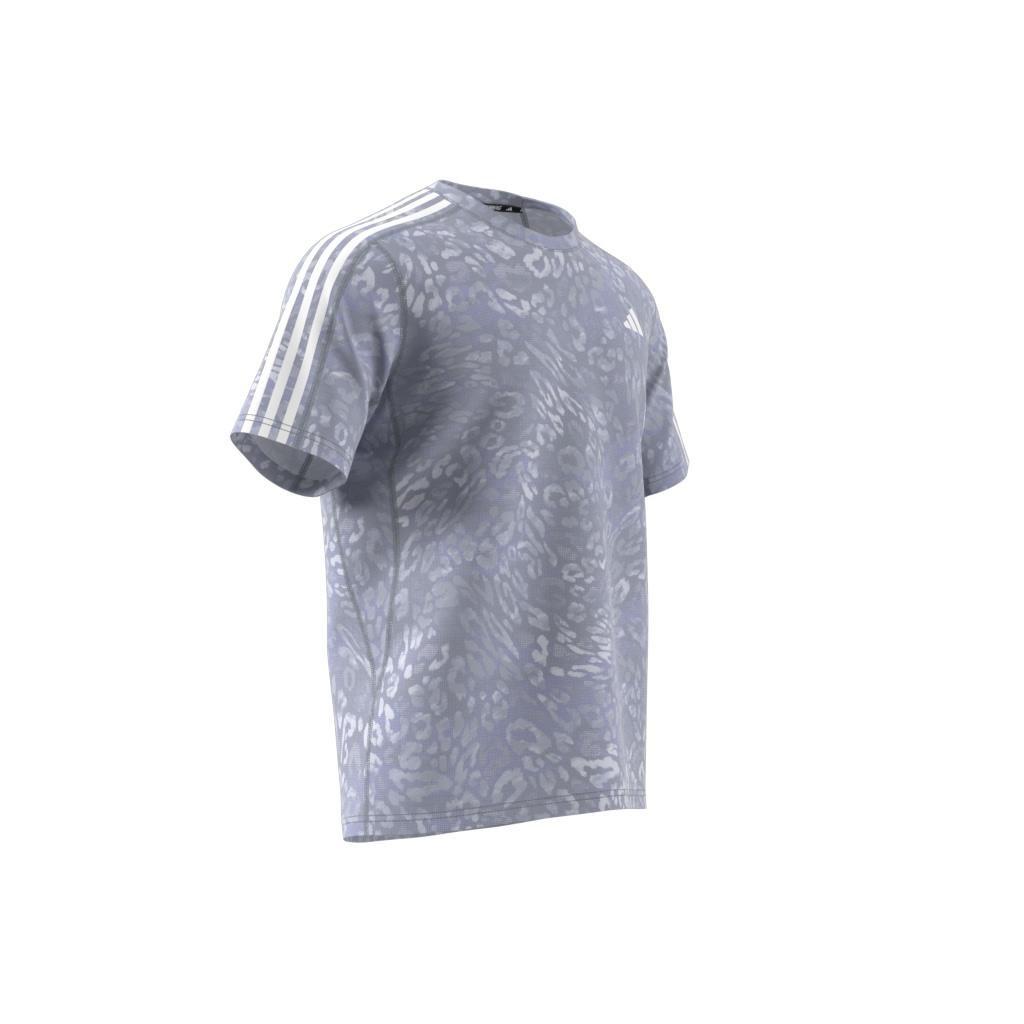 Own The Run CLIMACOOL 3-Stripes T-Shirt, Grey, A701_ONE, large image number 5