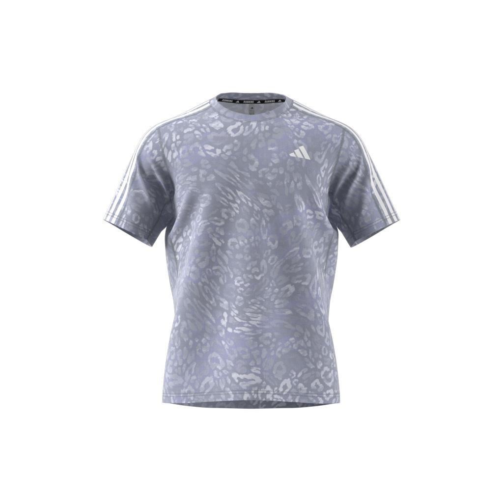 Own The Run CLIMACOOL 3-Stripes T-Shirt, Grey, A701_ONE, large image number 8