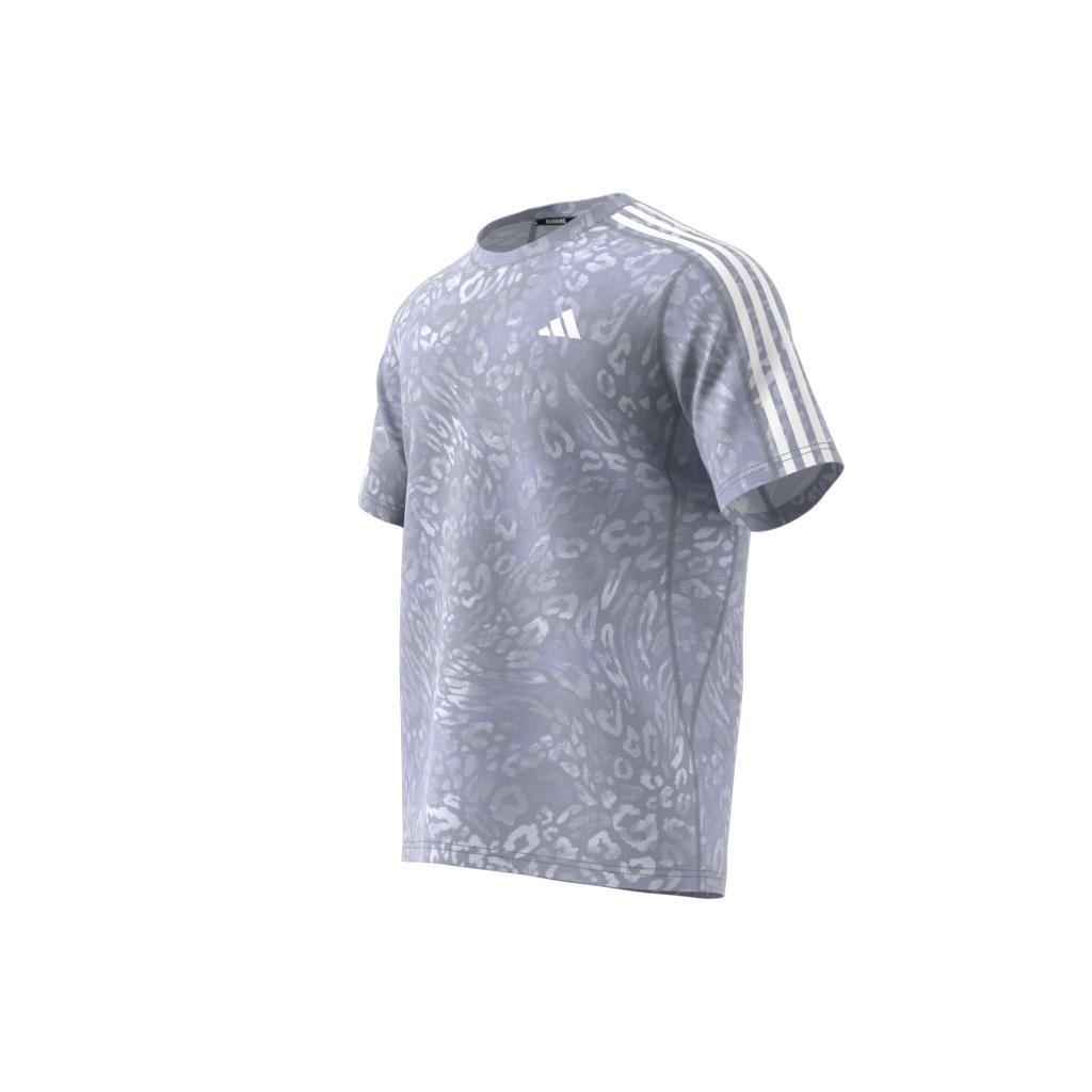 Own The Run CLIMACOOL 3-Stripes T-Shirt, Grey, A701_ONE, large image number 10